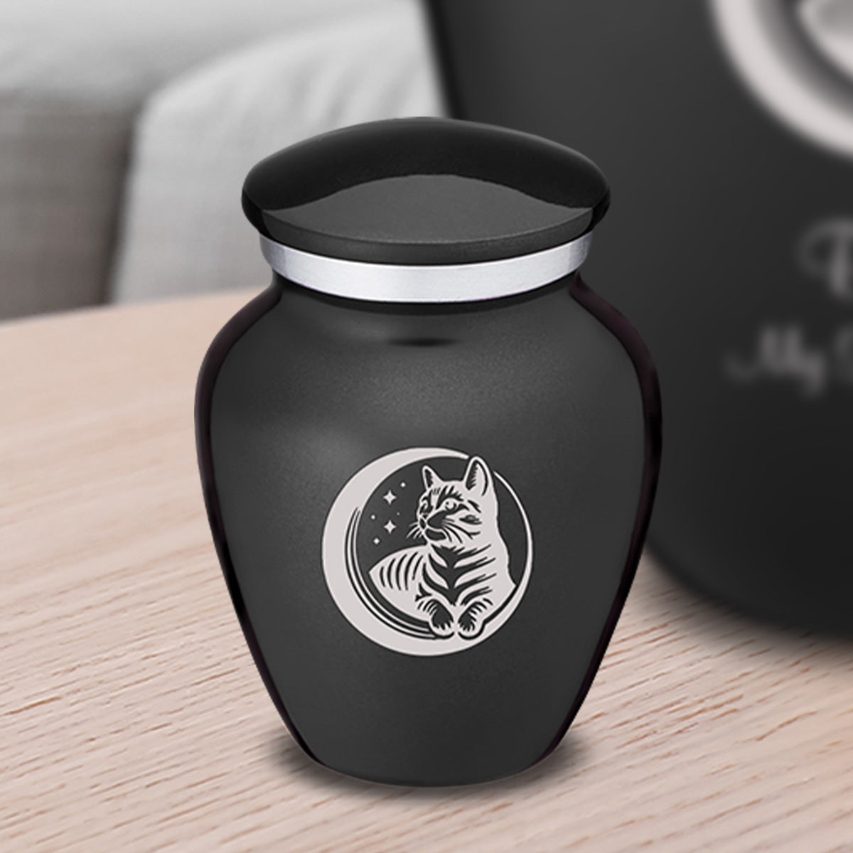 Keepsake Embrace Charcoal Pet Cute Cat Cremation Urn