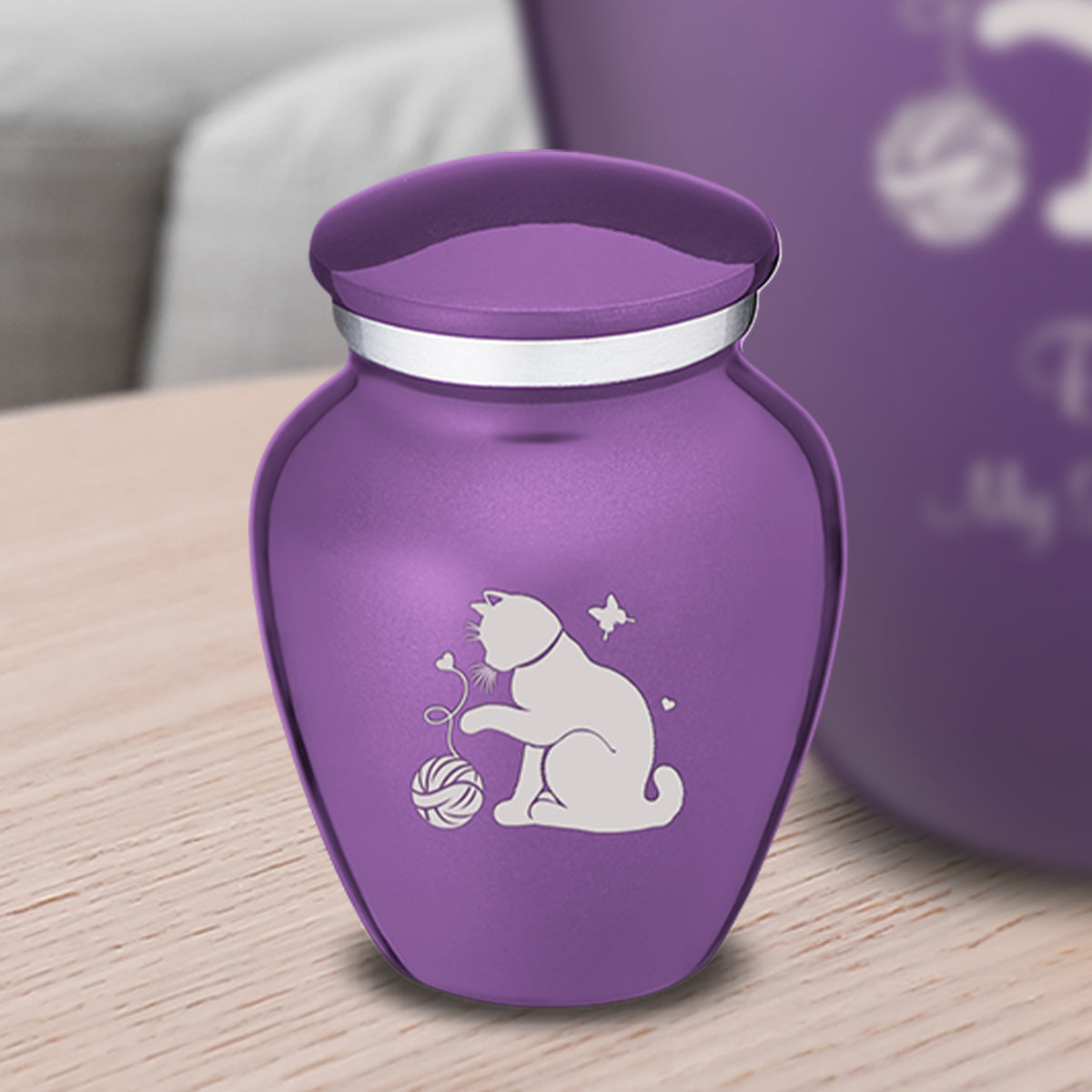 Keepsake Embrace Purple Pet Fun Cat Cremation Urn