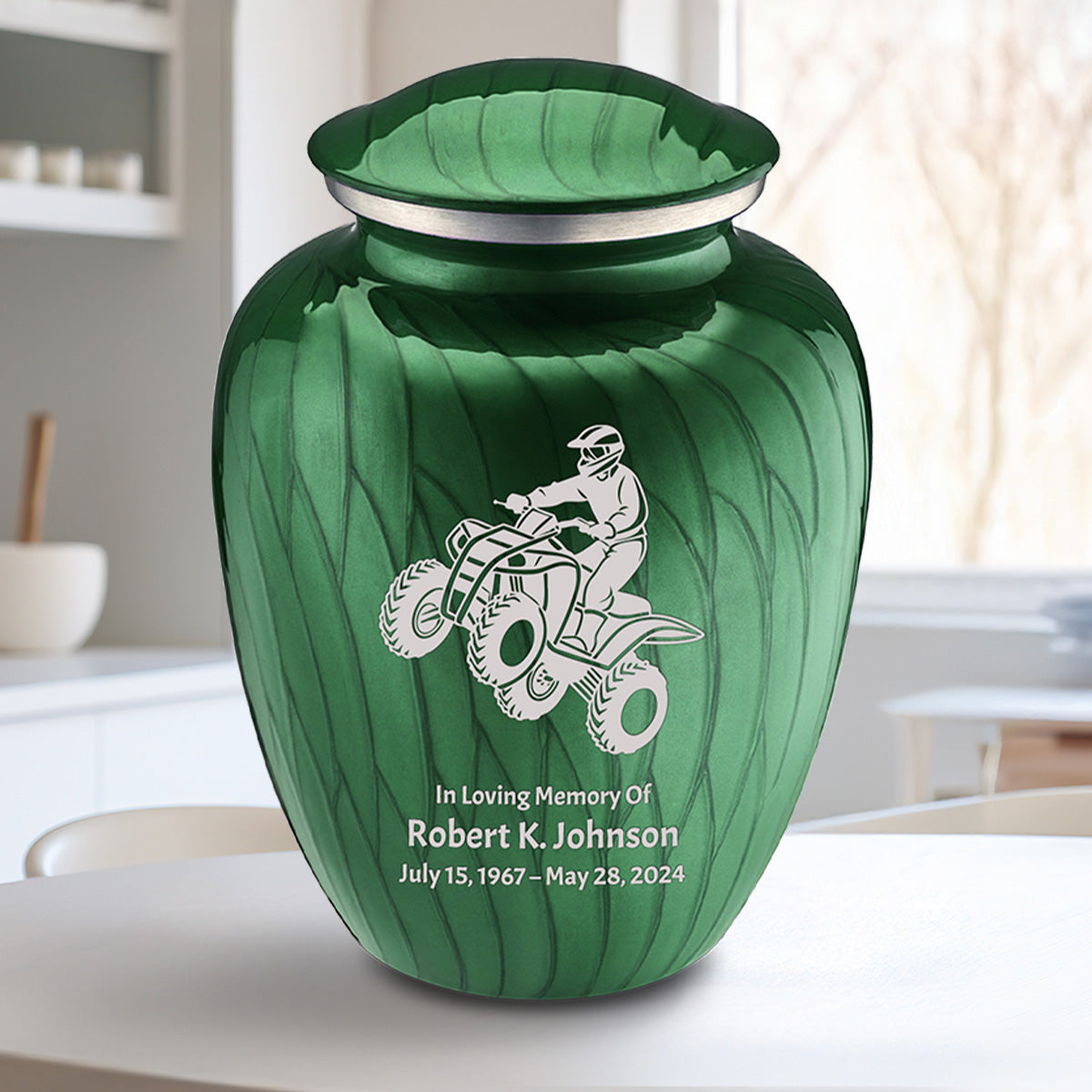 Adult Embrace Pearl Green ATV Cremation Urn