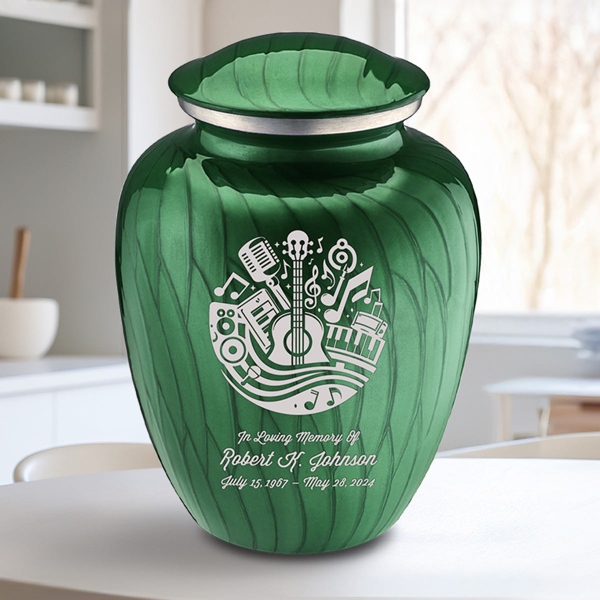 Adult Embrace Pearl Green Music Cremation Urn