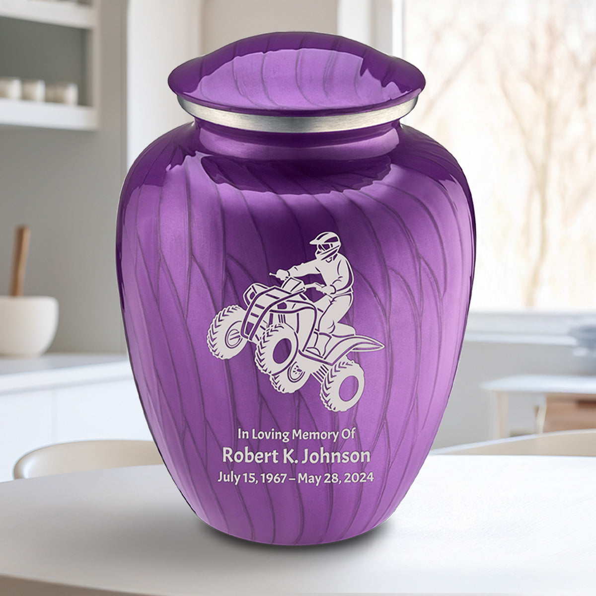 Adult Embrace Pearl Purple ATV Cremation Urn