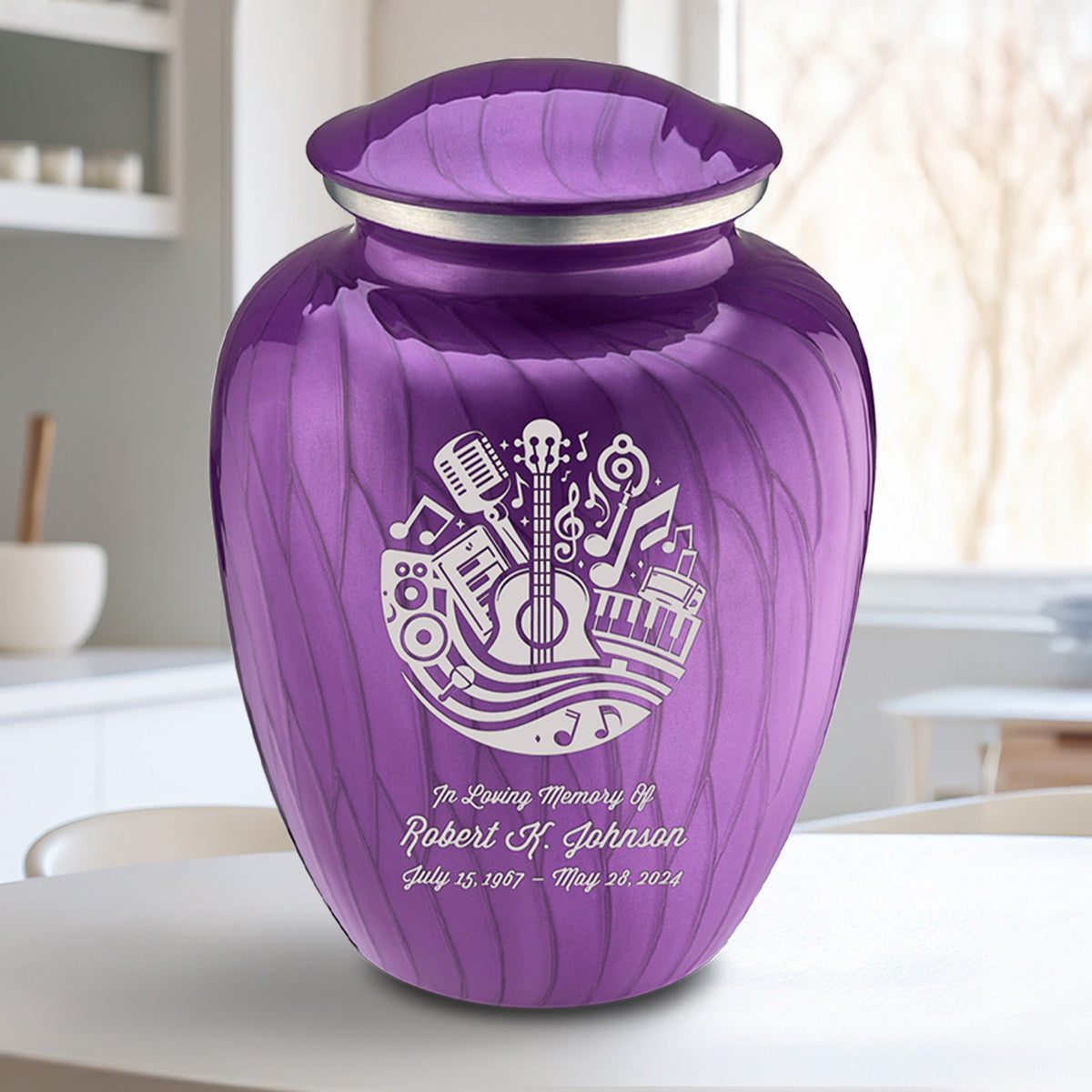 Adult Embrace Pearl Purple Music Cremation Urn