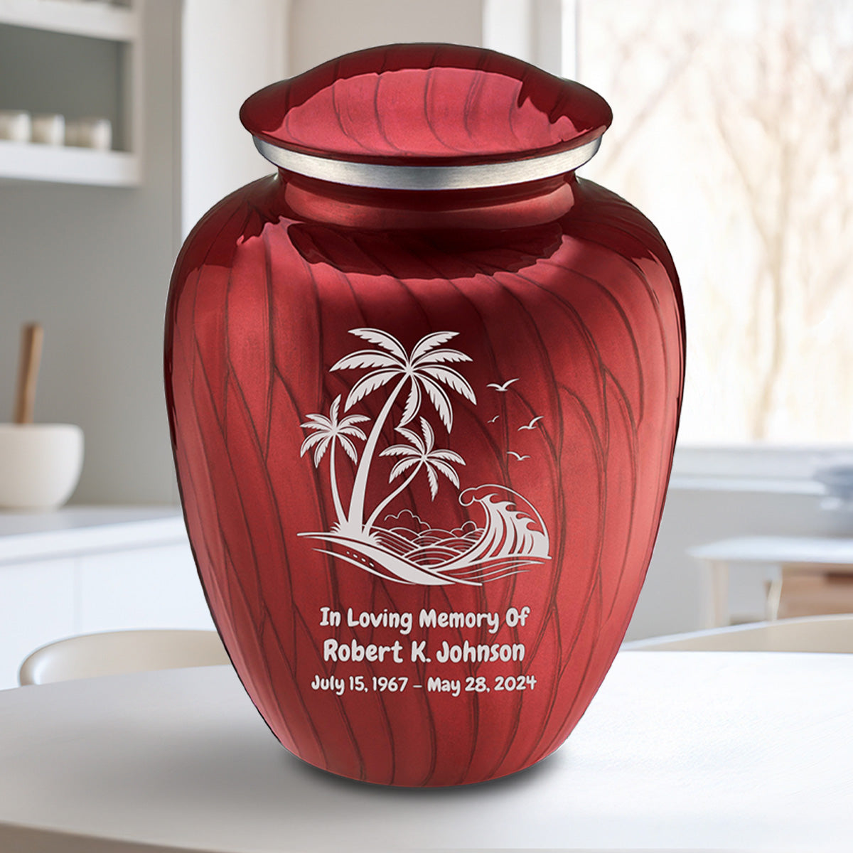 Adult Embrace Pearl Candy Red Palm Beach Cremation Urn