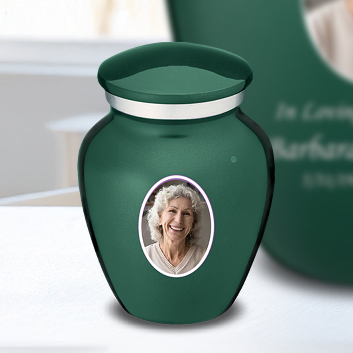 Keepsake Embrace Green Portrait Cremation Urn