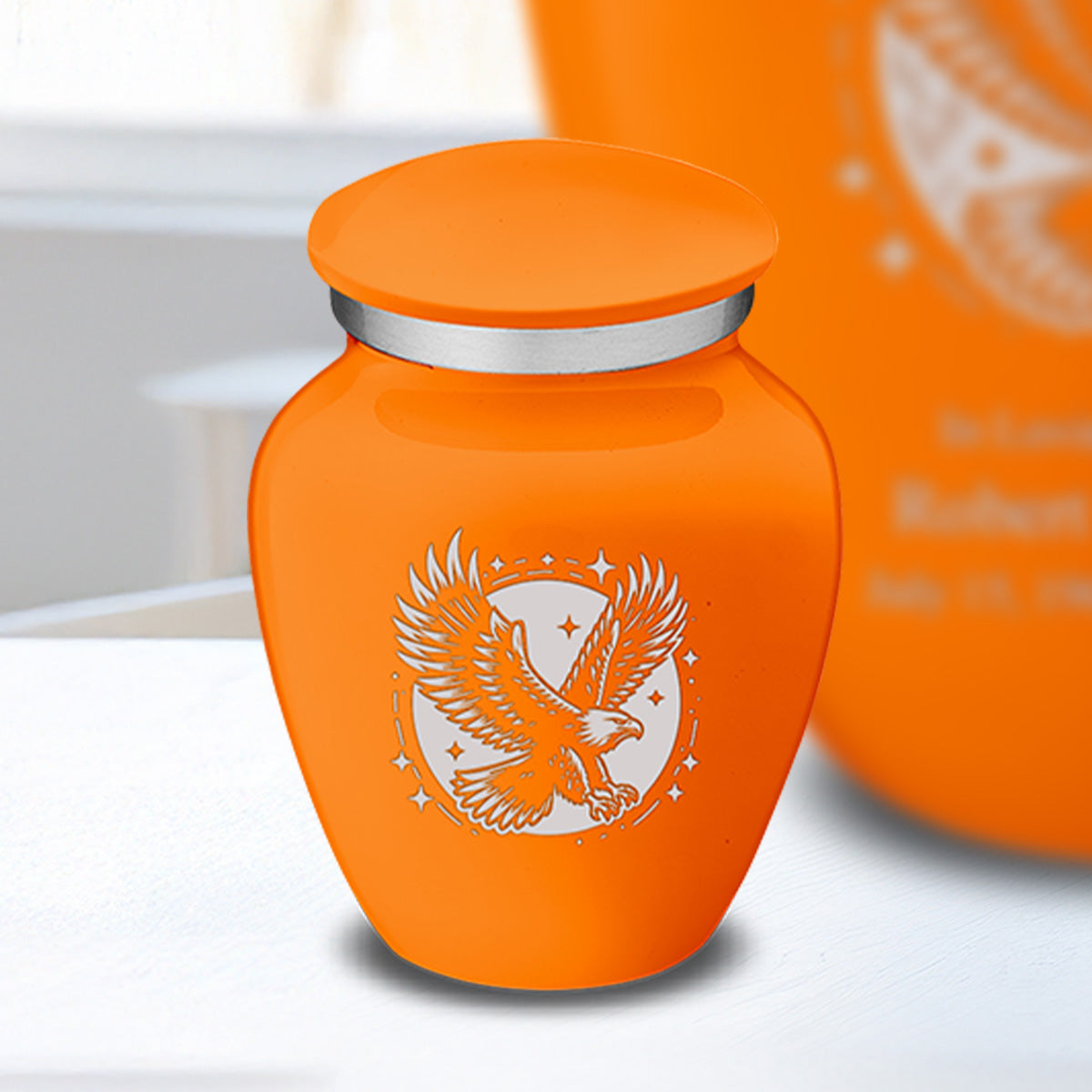 Keepsake Embrace Burnt Orange Flying Eagle Cremation Urn