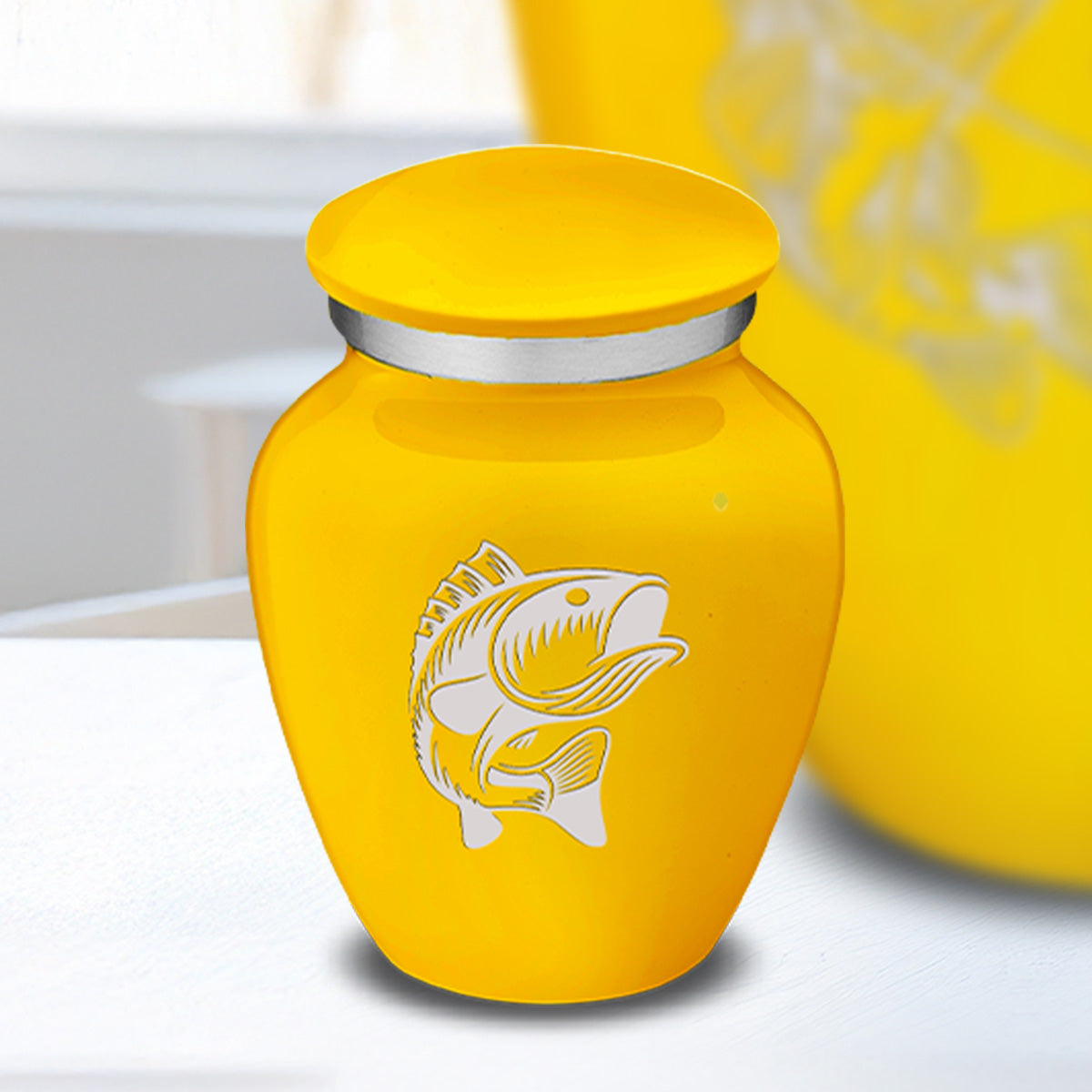 Keepsake Embrace Yellow Fish Cremation Urn