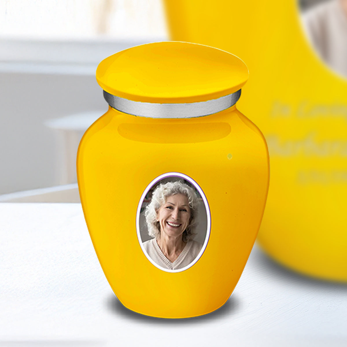 Keepsake Embrace Yellow Portrait Cremation Urn