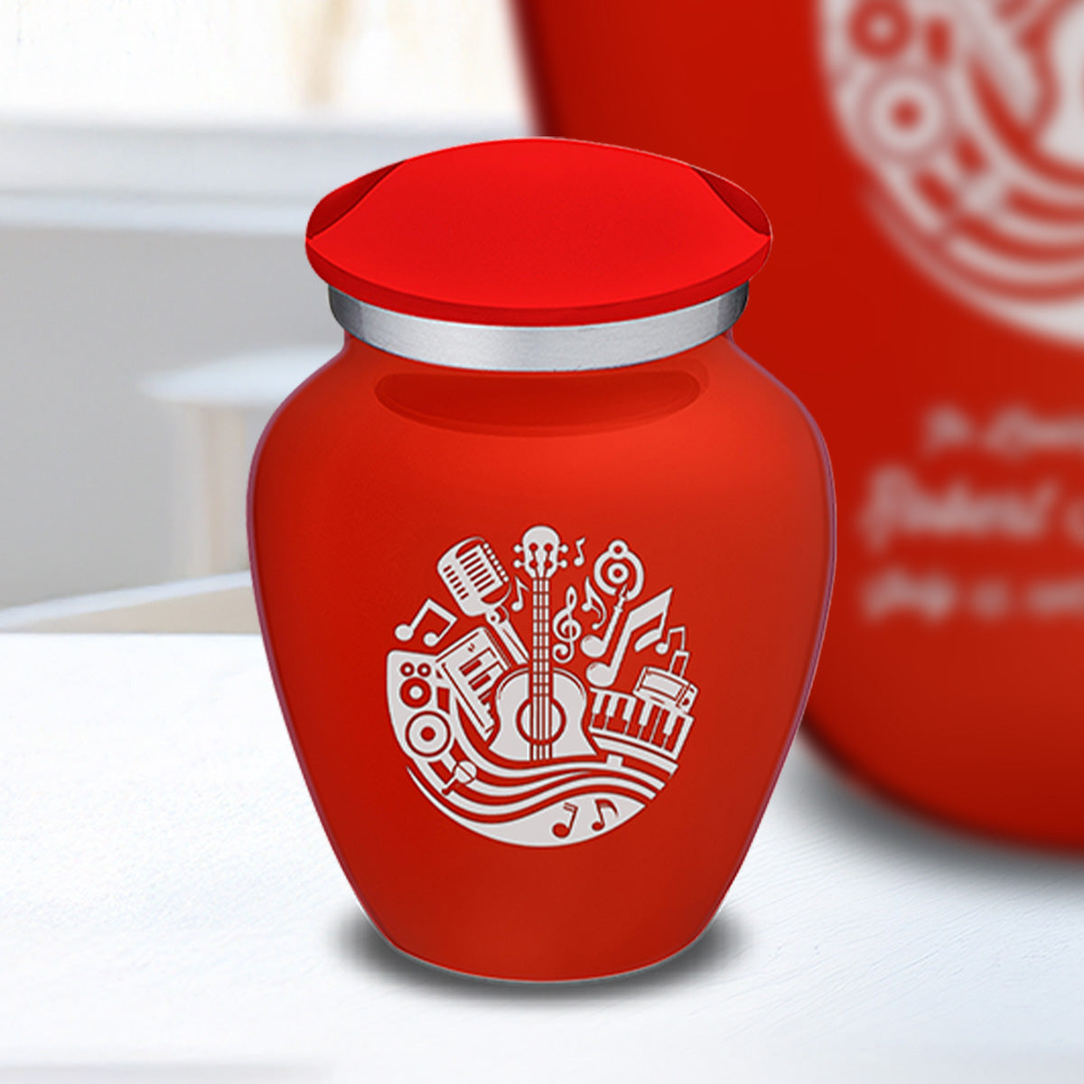 Keepsake Embrace Bright Red Music Cremation Urn