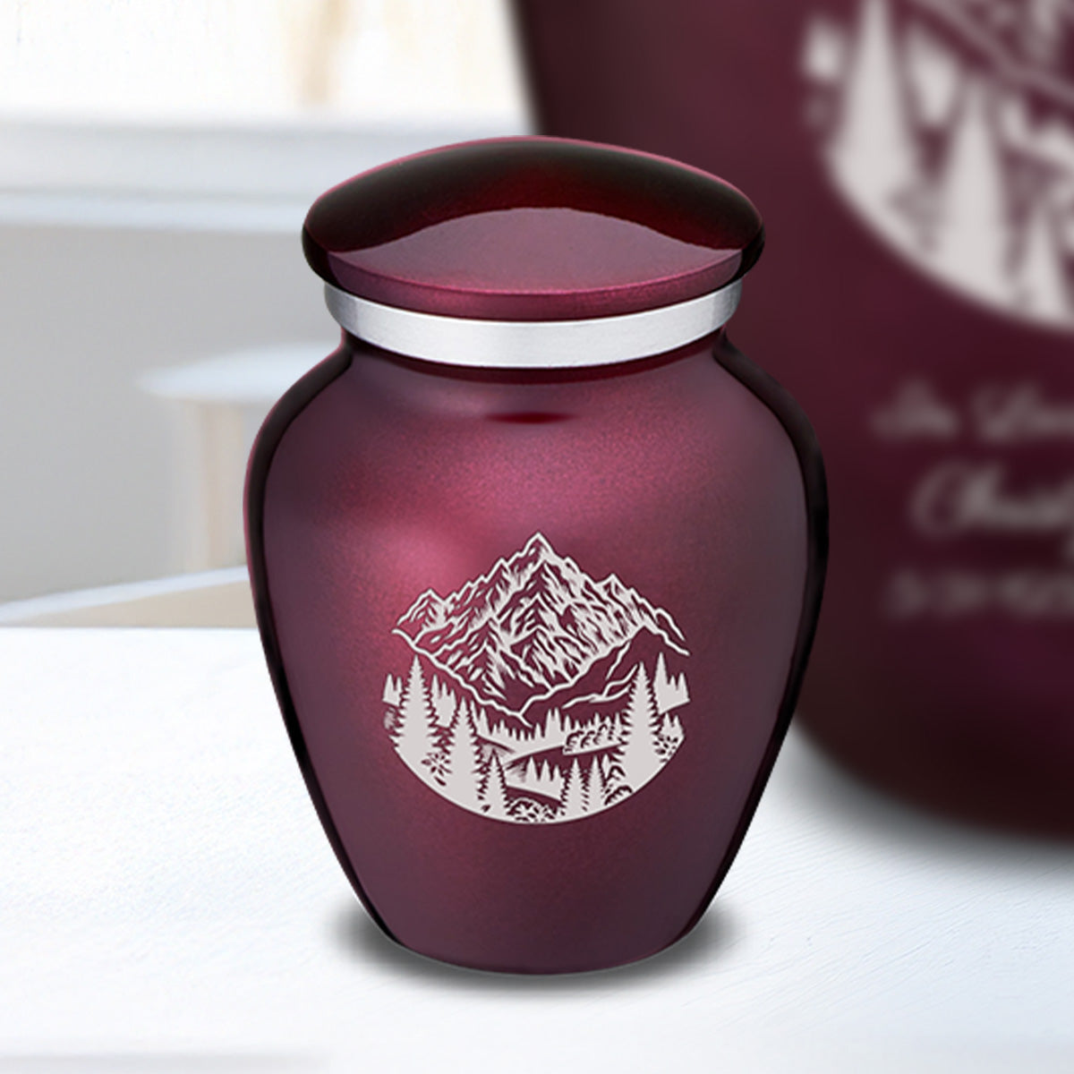 Keepsake Embrace Cherry Purple Rocky Mountains Cremation Urn