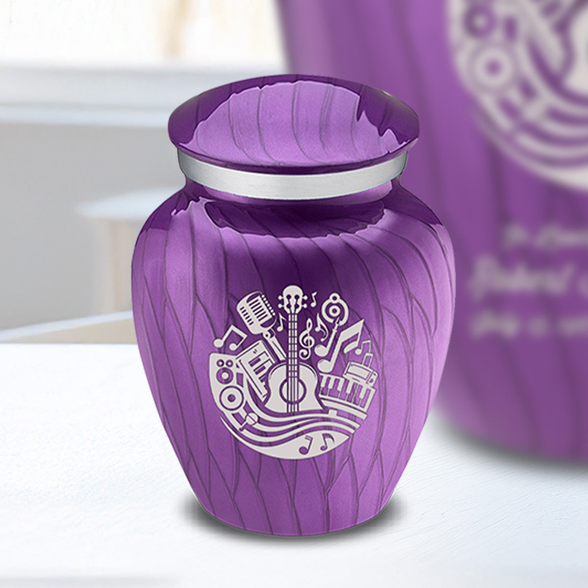Keepsake Embrace Pearl Purple Music Cremation Urn