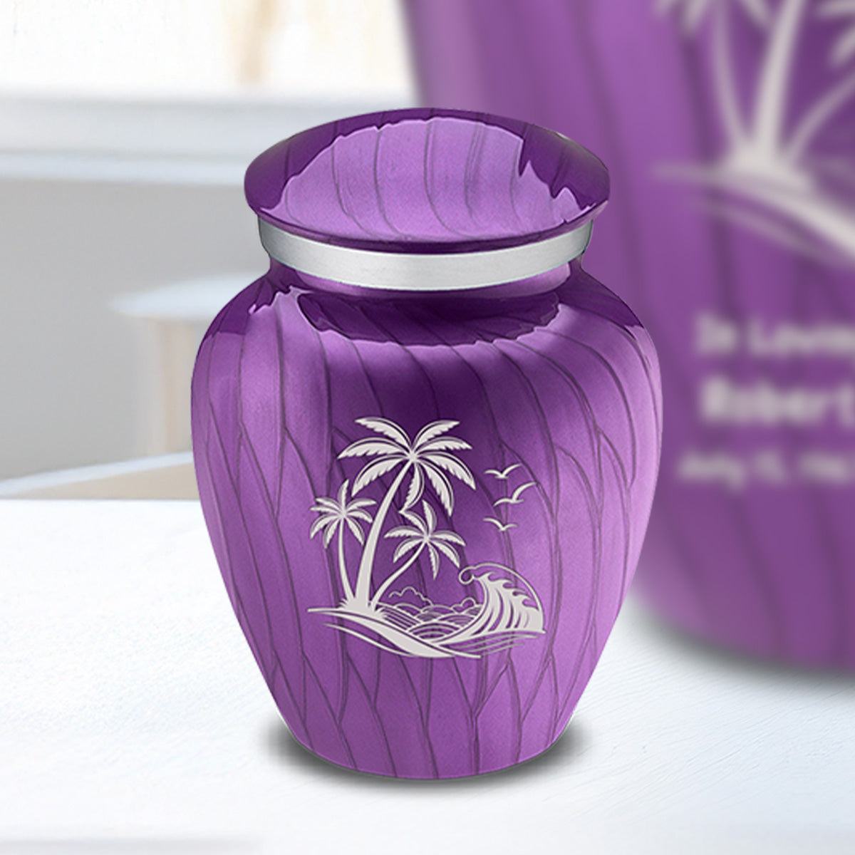 Keepsake Embrace Pearl Purple Palm Beach Cremation Urn