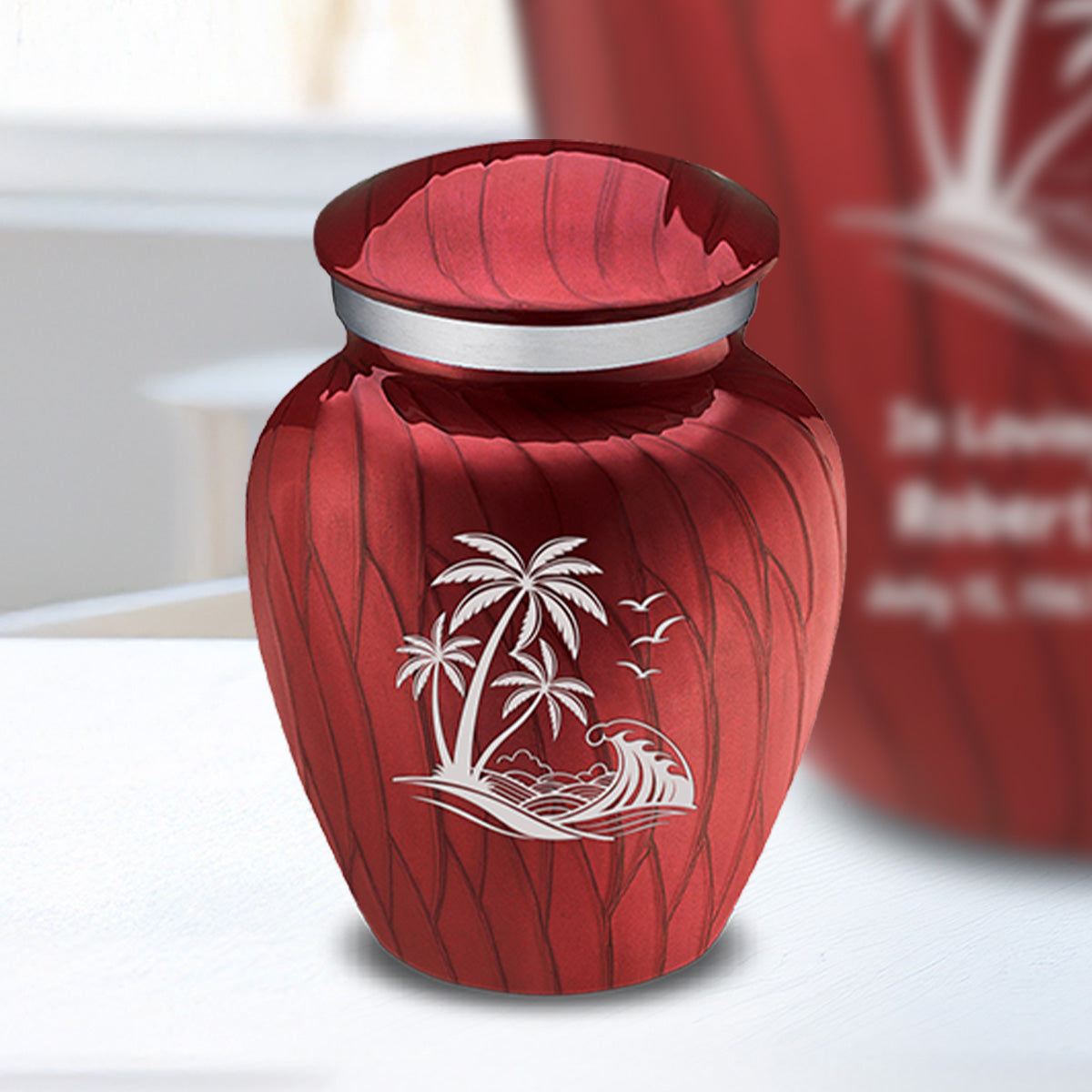 Keepsake Embrace Pearl Candy Red Palm Beach Cremation Urn