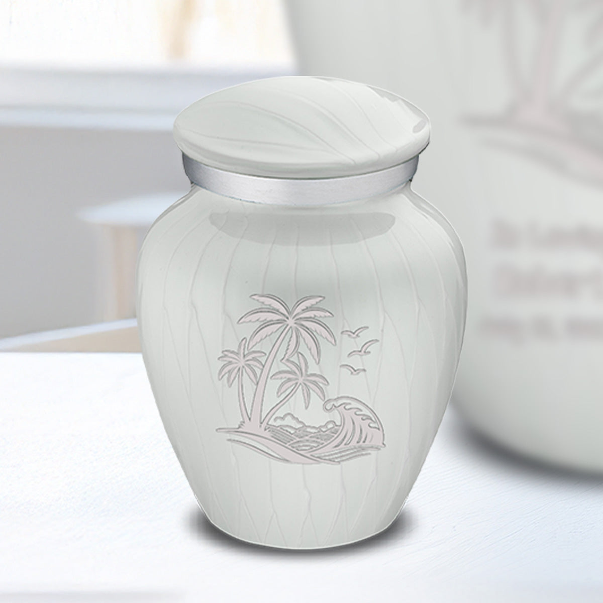 Keepsake Embrace Pearl White Palm Beach Cremation Urn