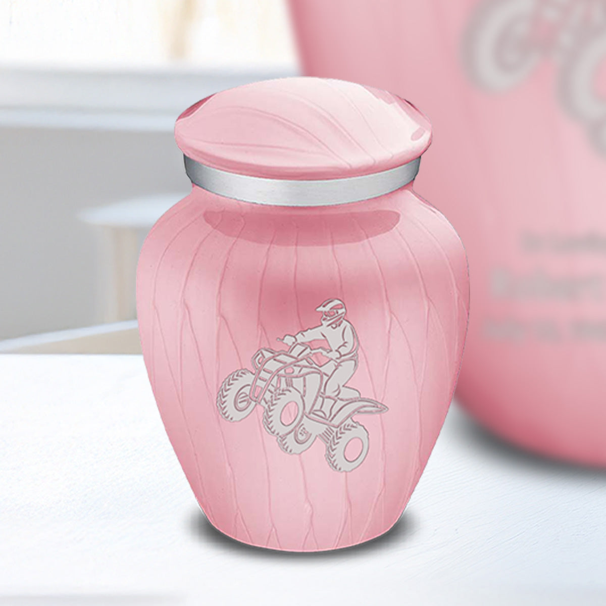 Keepsake Embrace Pearl Pink ATV Cremation Urn