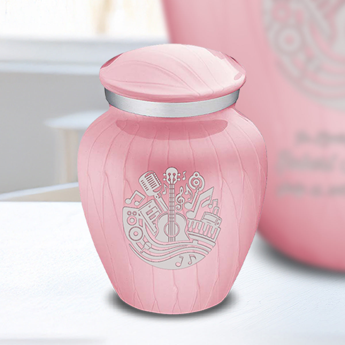 Keepsake Embrace Pearl Pink Music Cremation Urn