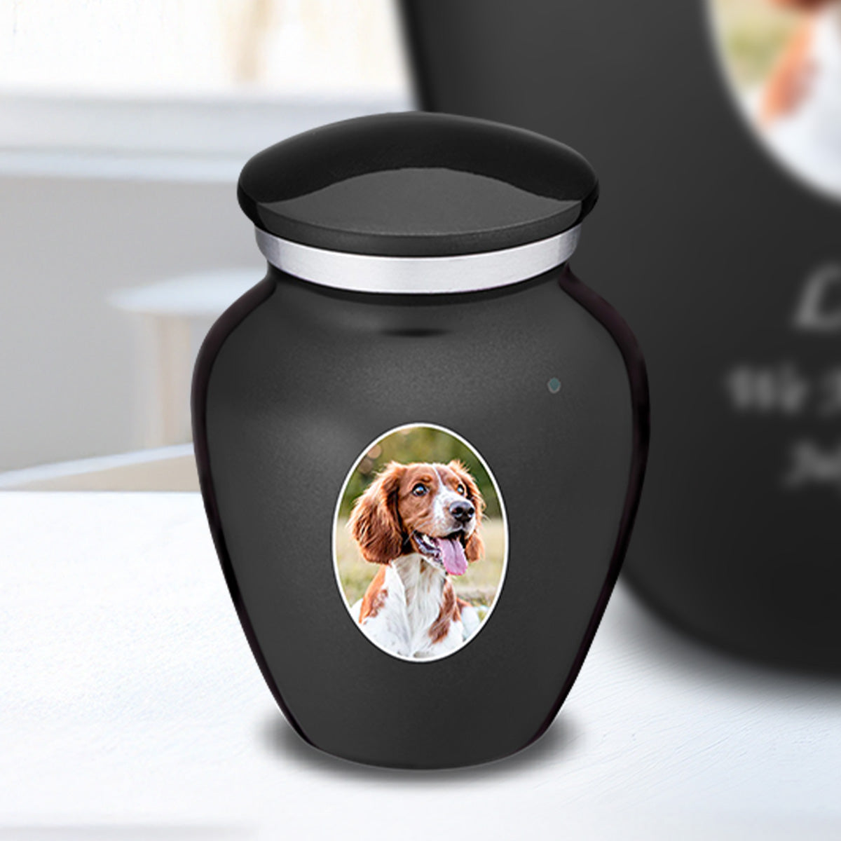Keepsake Pet Embrace Charcoal Portrait Cremation Urn
