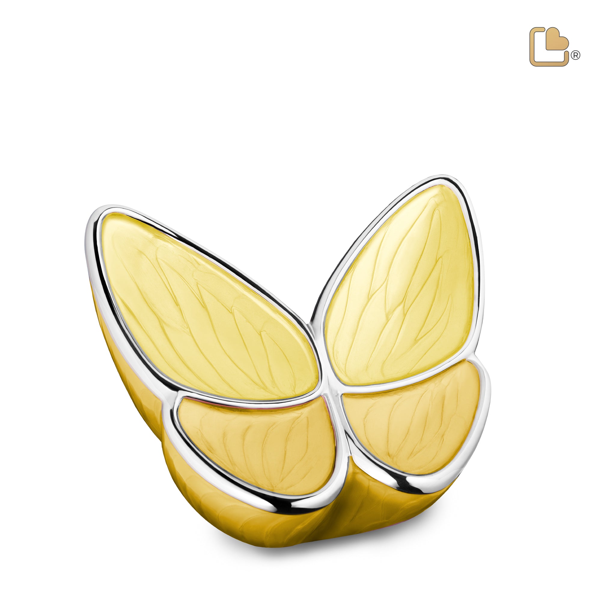 Wings of Hopeª️ Medium Urn Pearl Yellow & Polished Silver