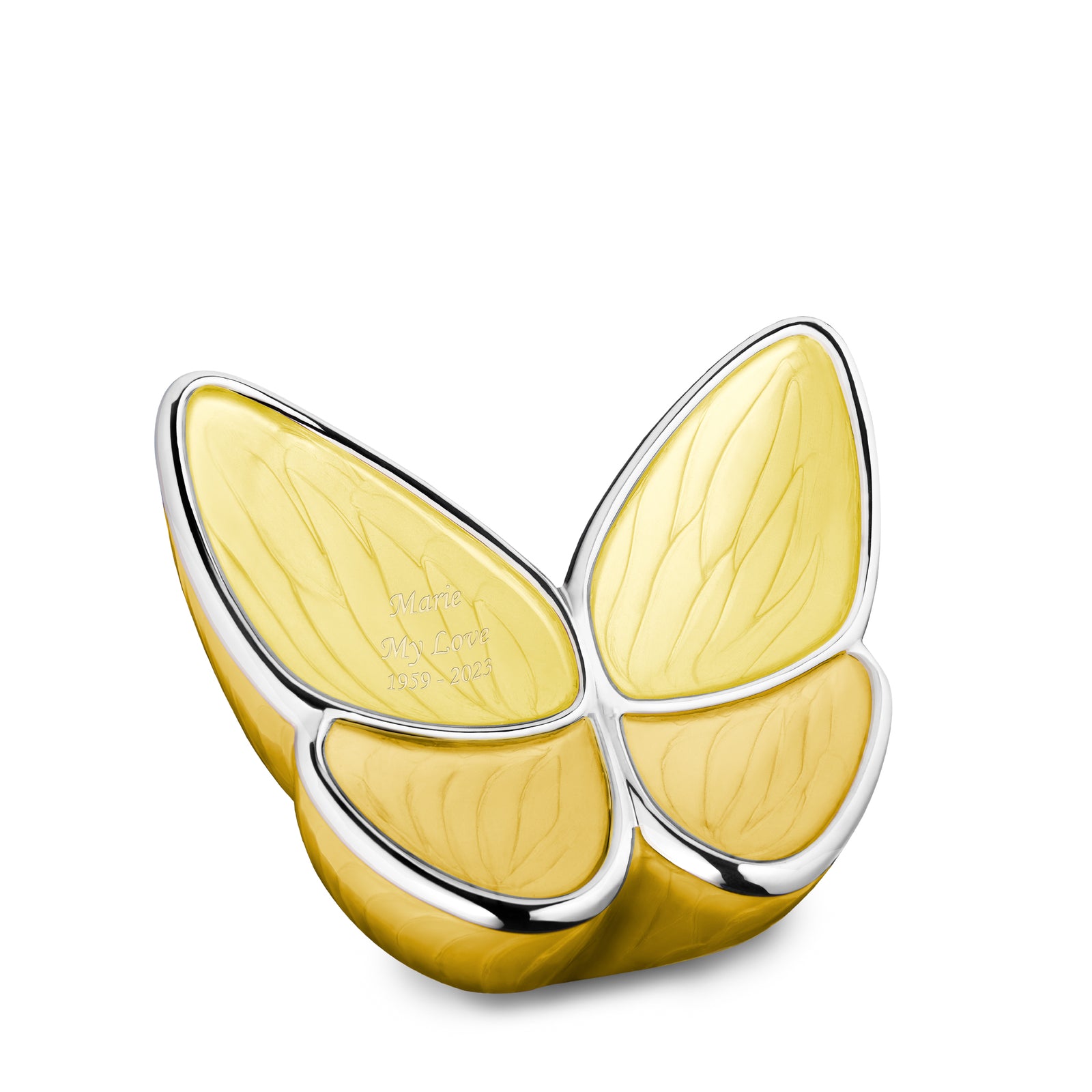 Medium Wings of Hope Butterfly Pearl Yellow Cremation Urn