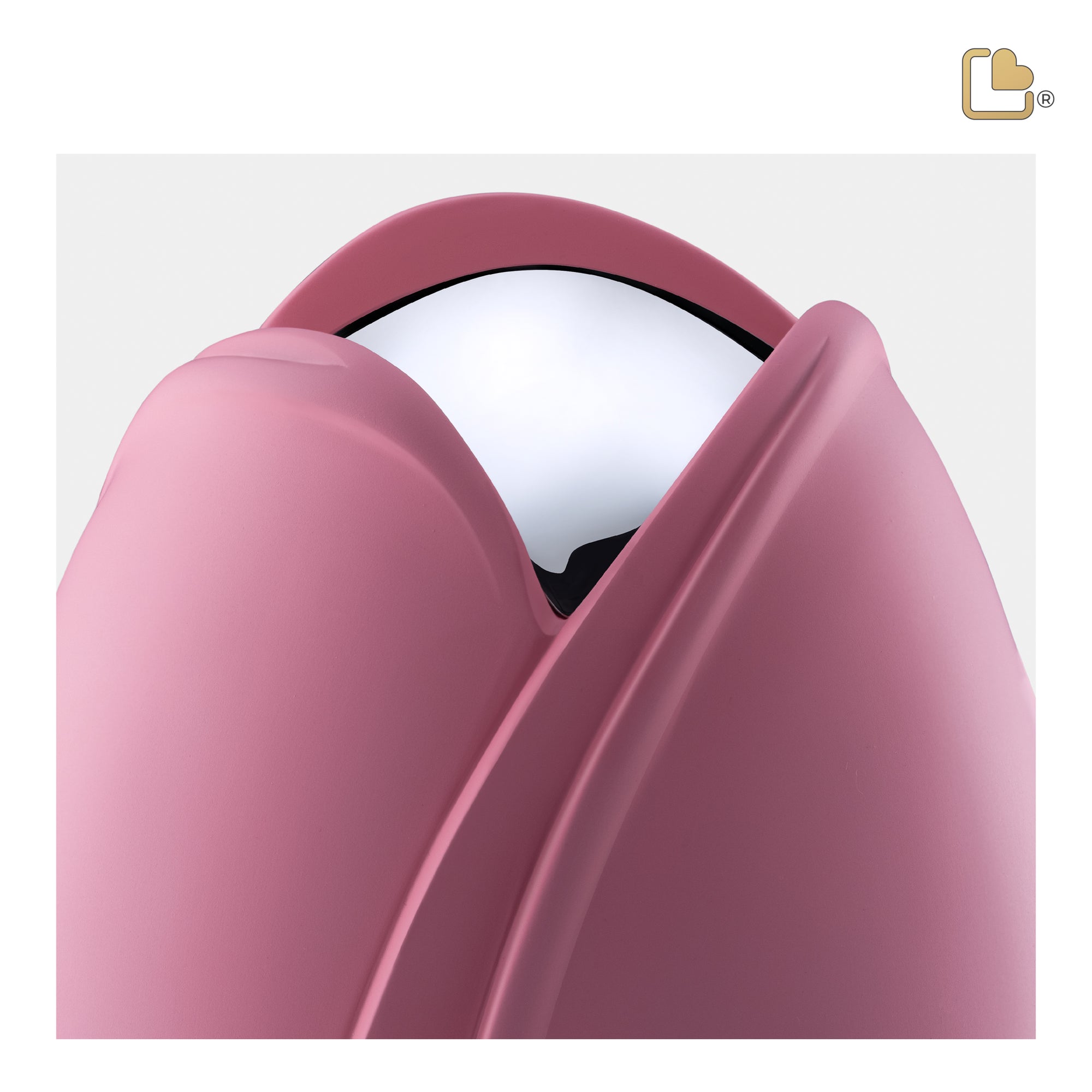 Tulip Medium Urn Pink & Polished Silver