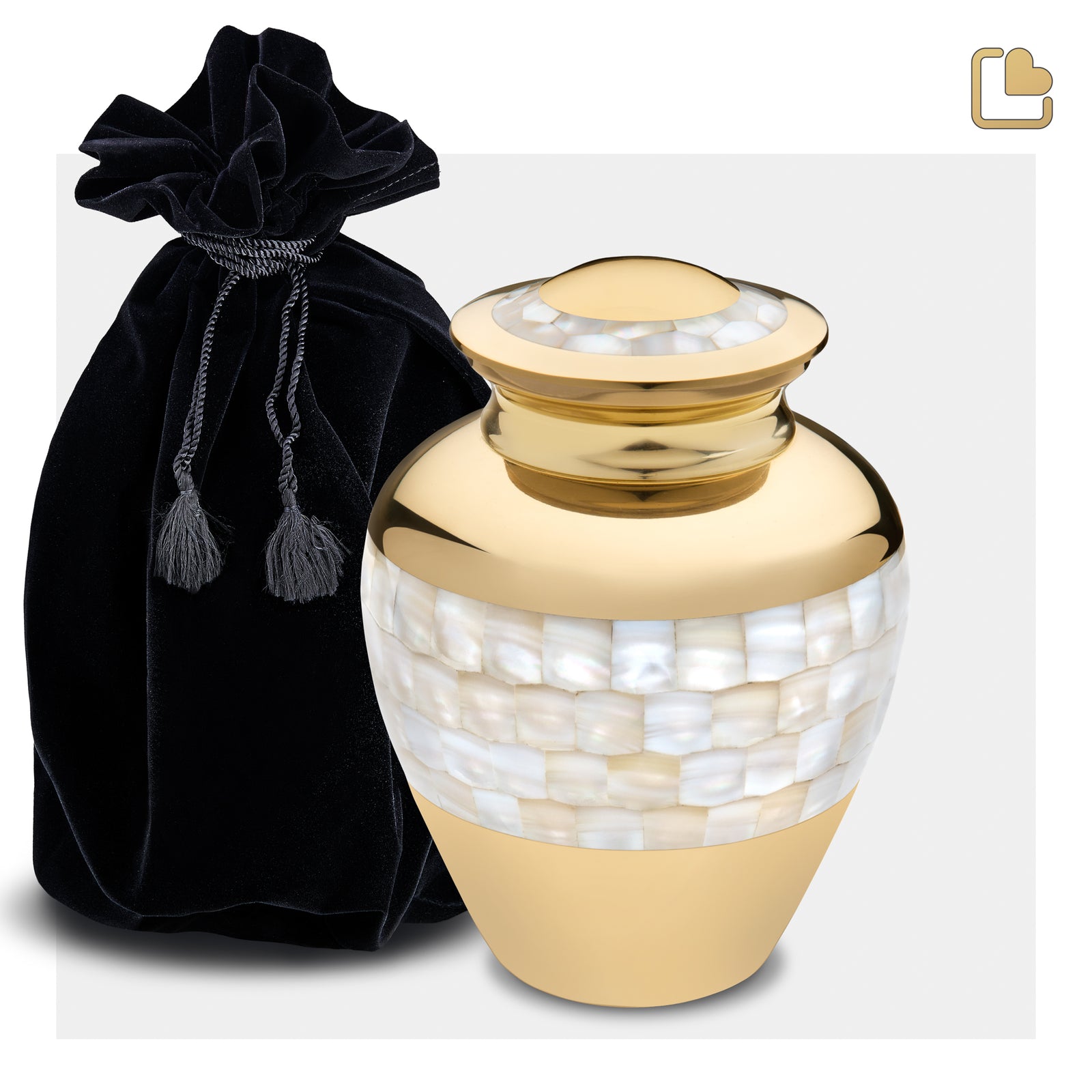 Medium Mother of Pearl Cremation Urn - COMFORT by LoveUrns