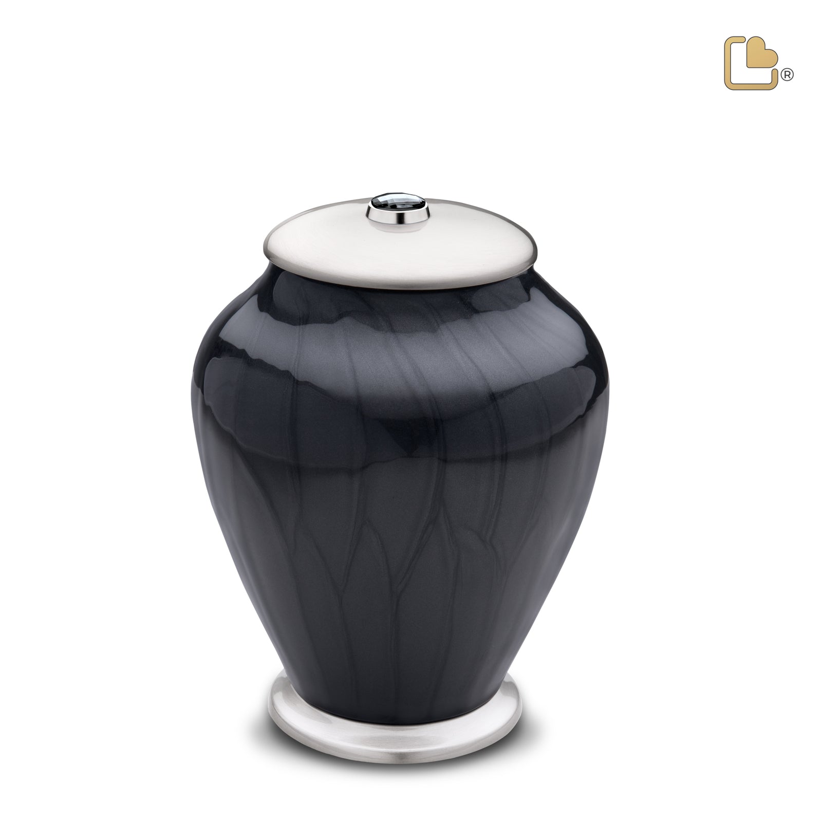 Medium Tall Simplicity Midnight Pearl Cremation Urn - COMFORT by LoveUrns