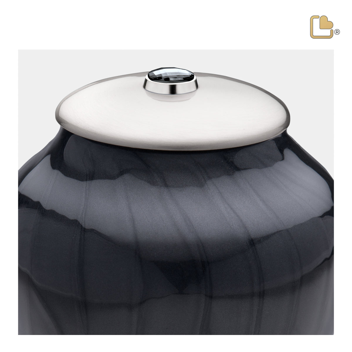 Medium Tall Simplicity Midnight Pearl Cremation Urn - COMFORT by LoveUrns