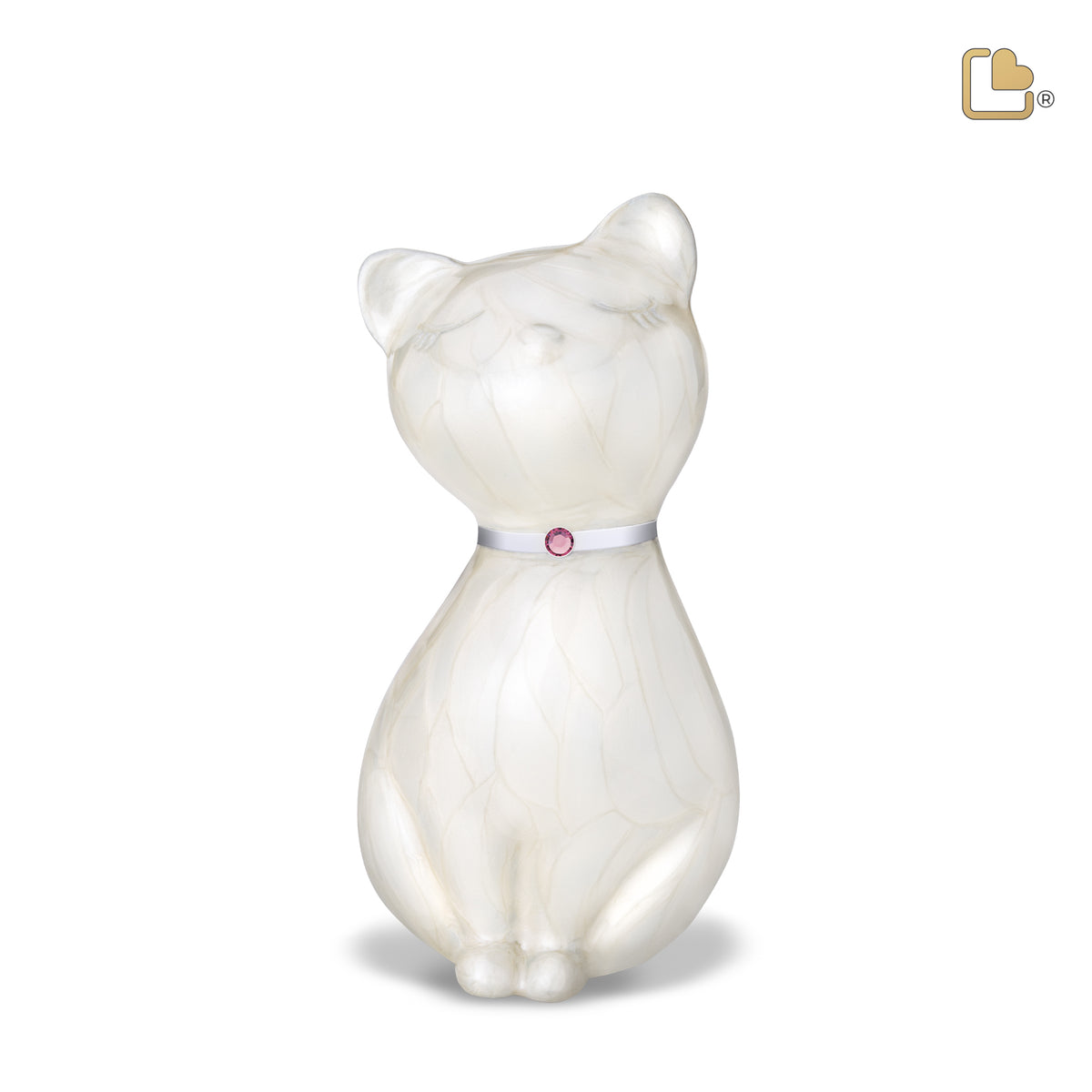 Princess Cat White Pet Urn