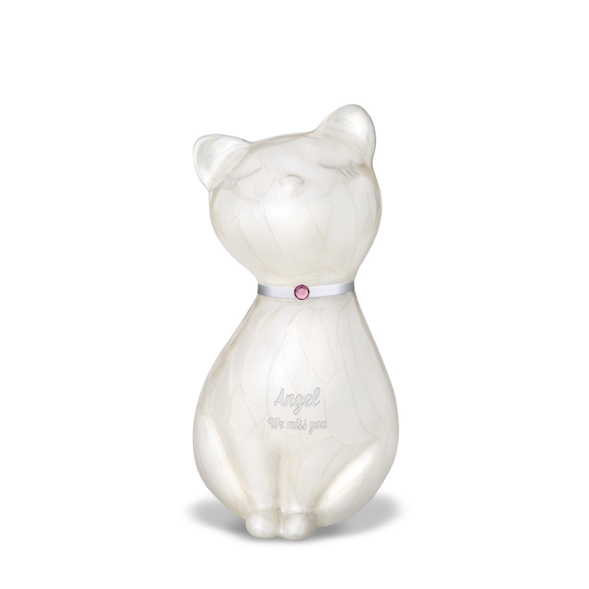 Princess Cat White Pet Urn