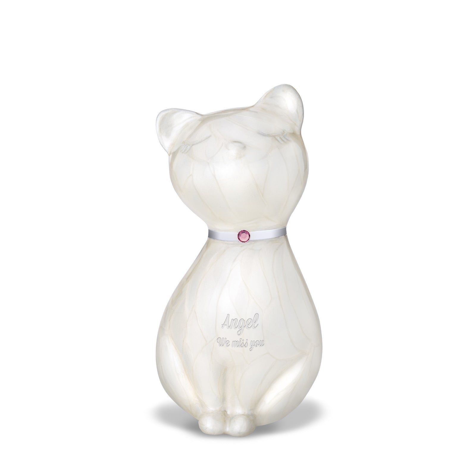 Princess Cat White Pet Urn