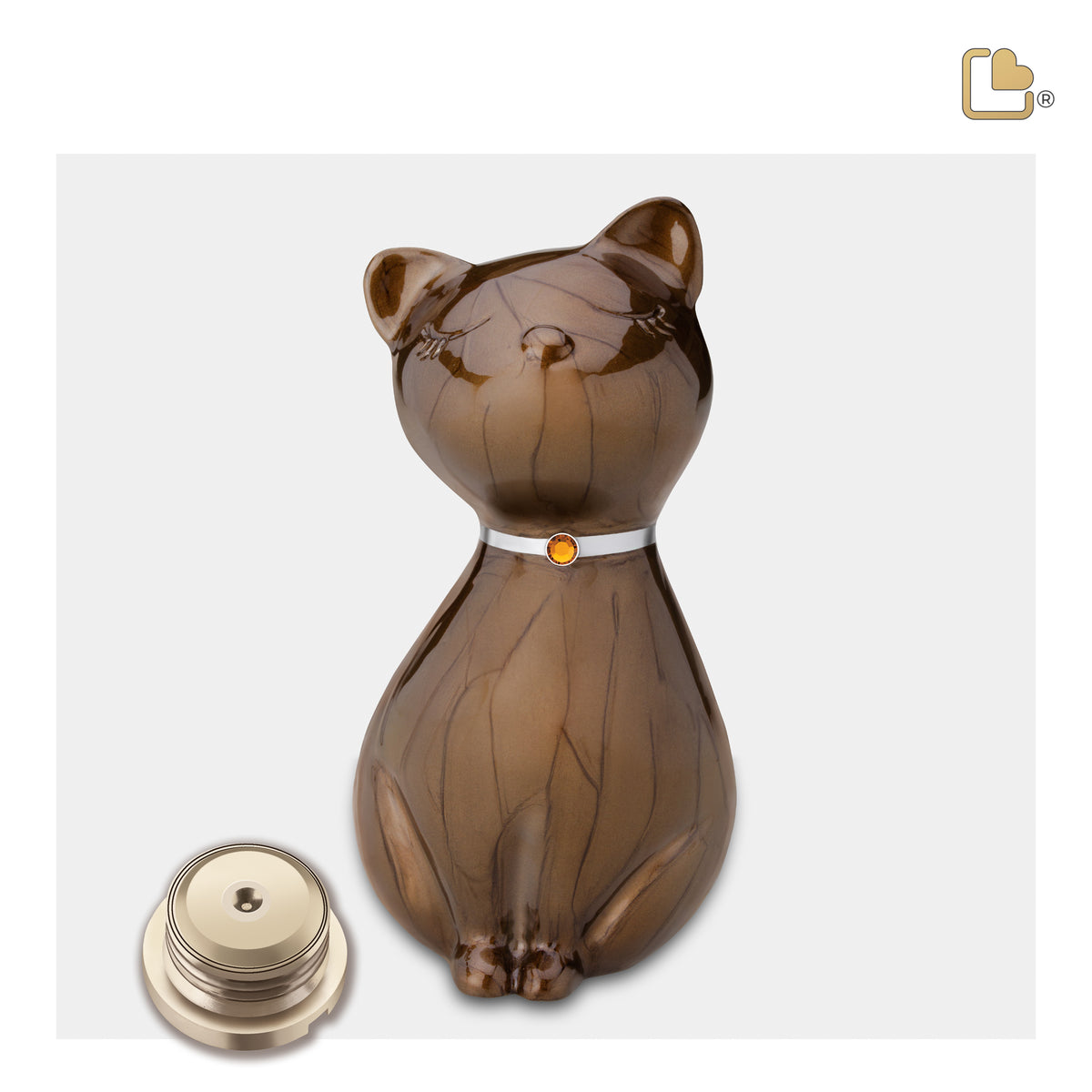 Princess Cat Bronze Pet Cremation Urn