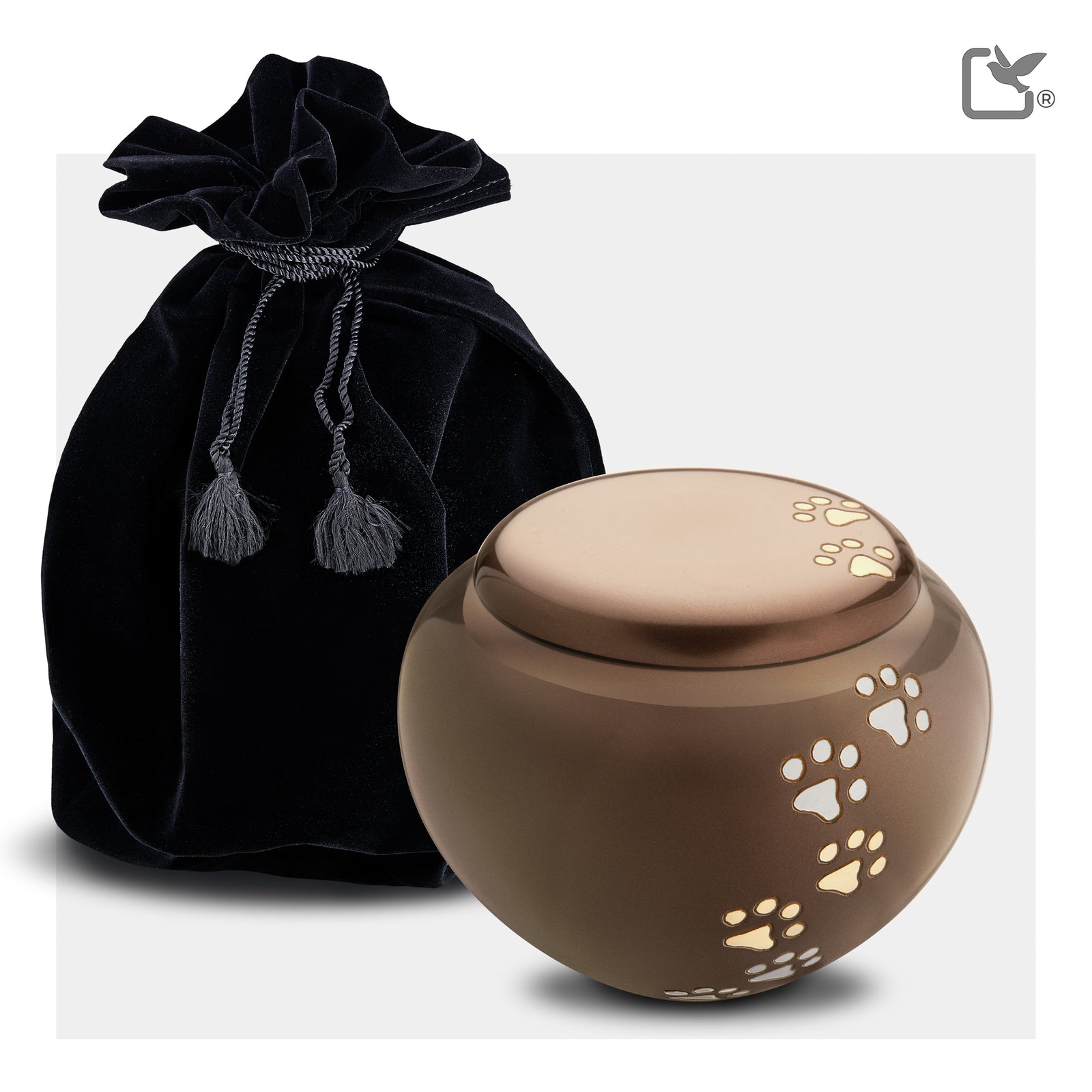 Bronze Cuddle Small Pet Cremation Urn