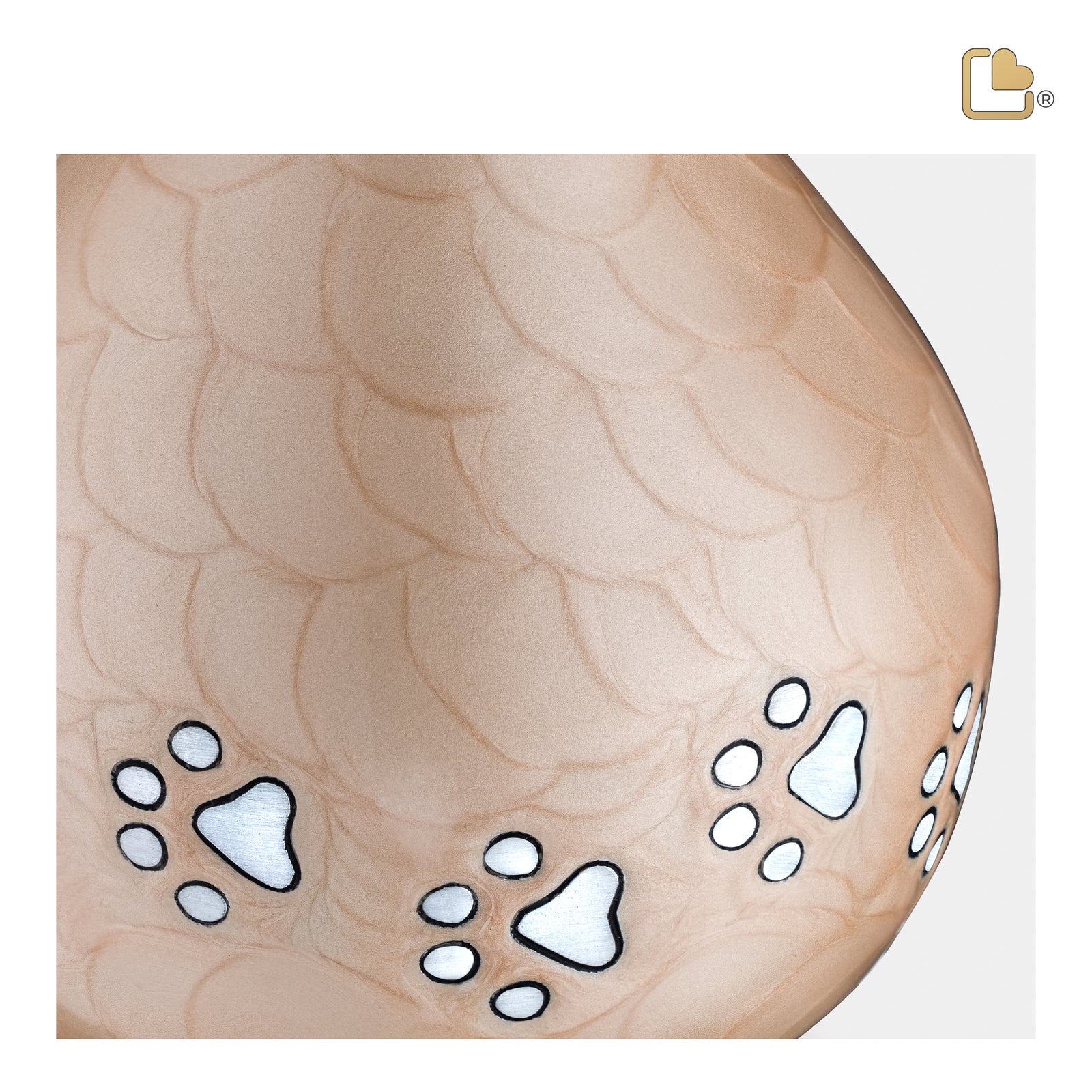 LoveDrop Beige Pet Cremation Urn