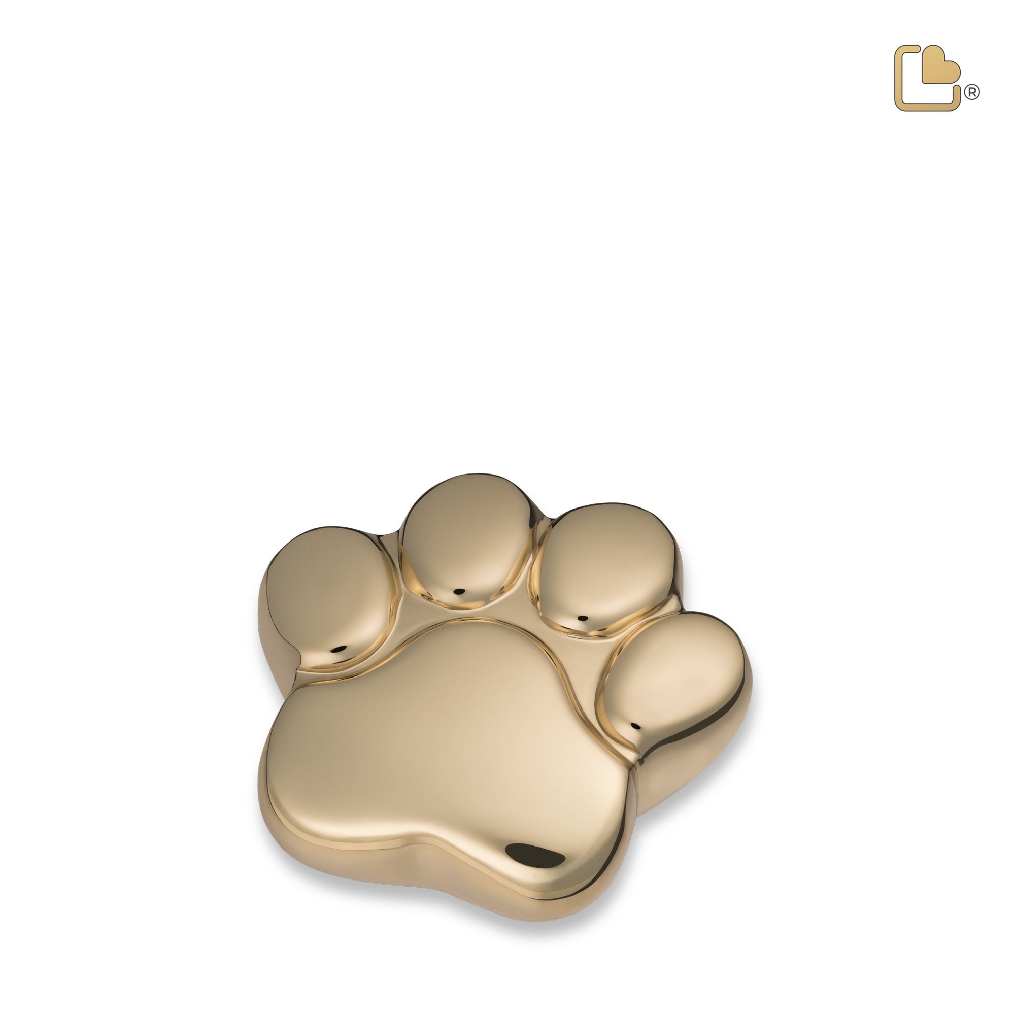 LovePaw Shiny Brass Keepsake Pet Cremation Urn