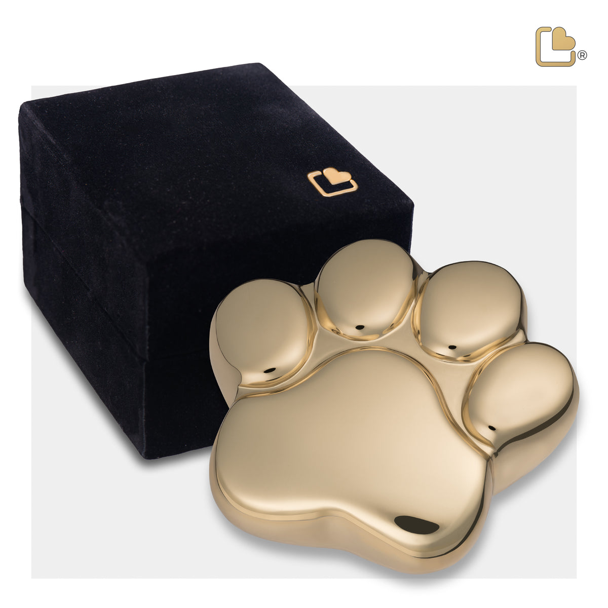 LovePaw Shiny Brass Keepsake Pet Cremation Urn