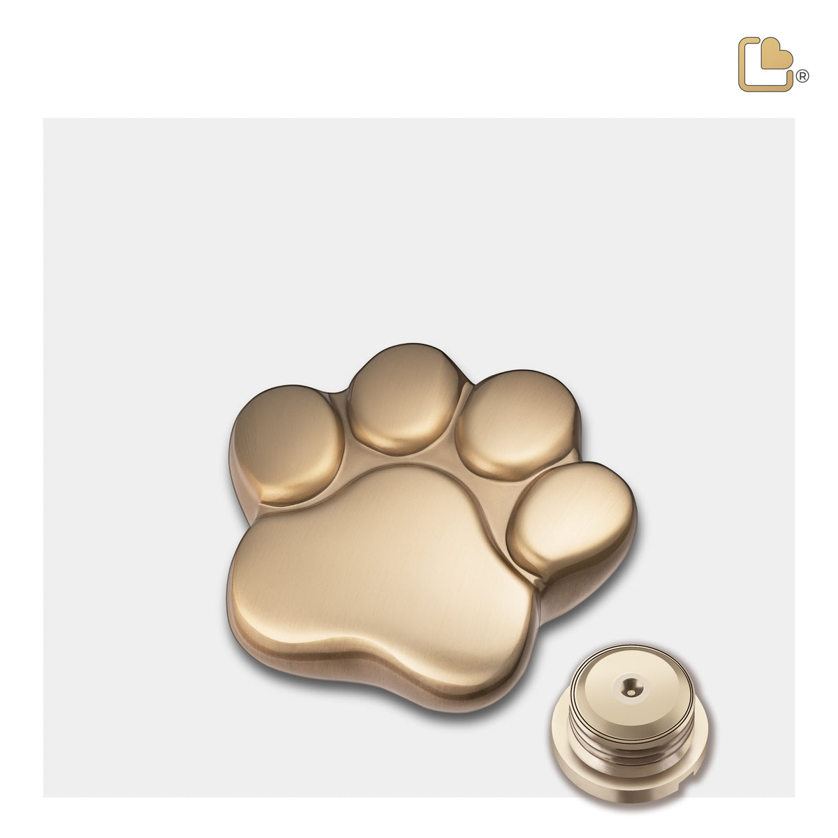LovePaw Brushed Brass Keepsake Pet Cremation Urn
