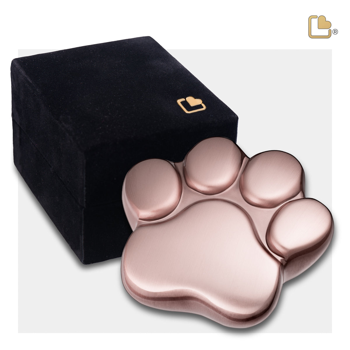LovePaw Brushed Rose Gold Keepsake Pet Cremation Urn