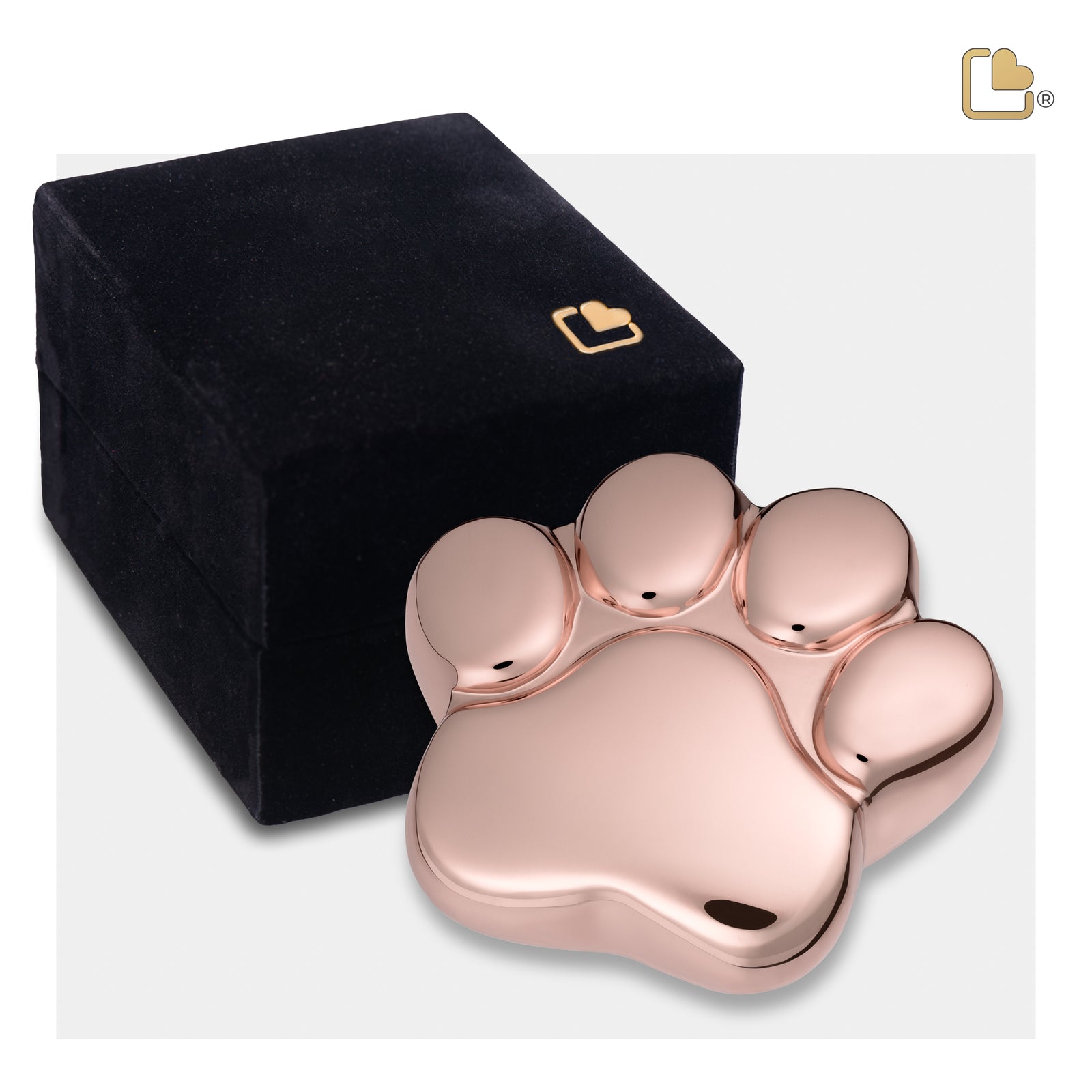 LovePaw Shiny Rose Gold Keepsake Pet Cremation Urn