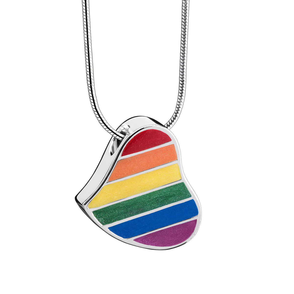 Pride Rainbow Sterling Silver Cremation Pendant