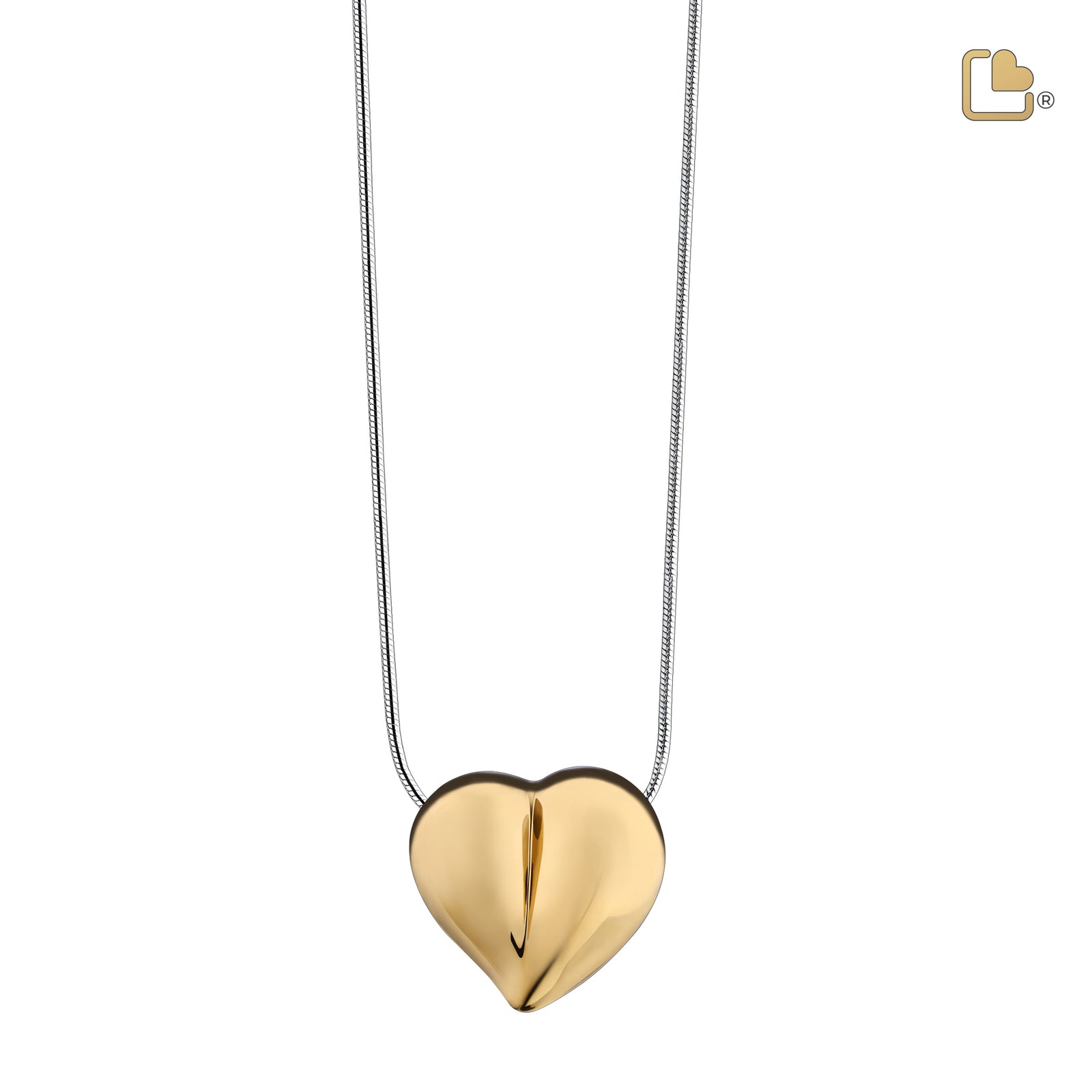 LoveHeart Gold Vermeil Sterling Silver Cremation Pendant
