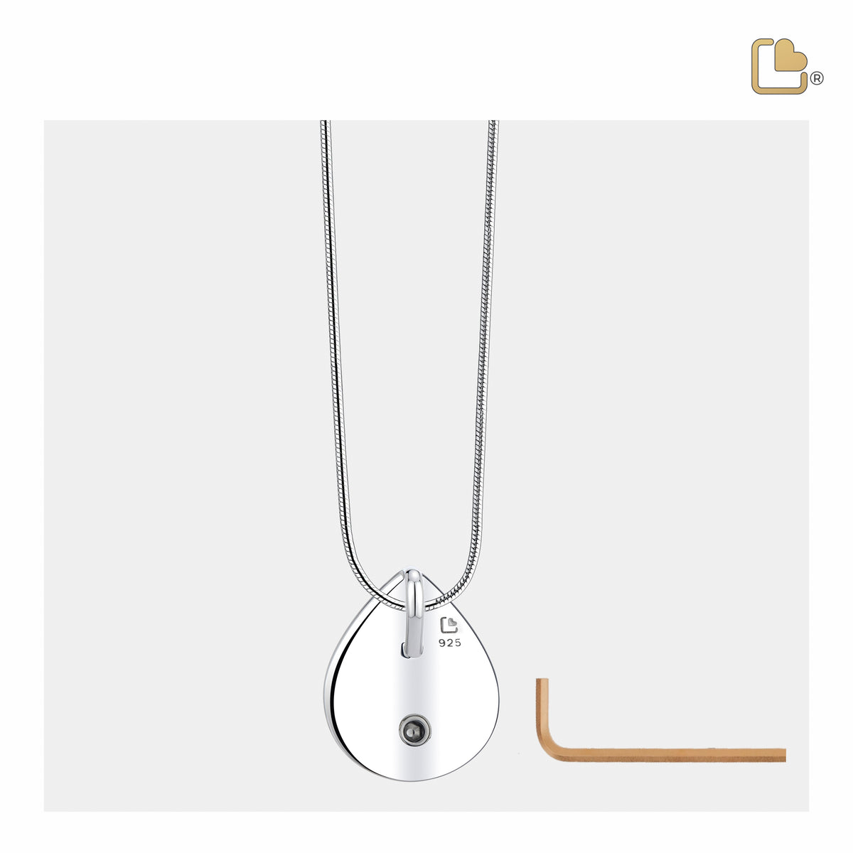 Drop Ashes Pendant Polished & Brushed Gold Vermeil