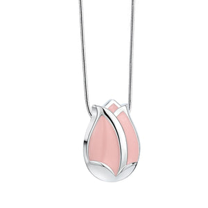 Tulipª Ashes Pendant Pearl Pink & Polished Silver