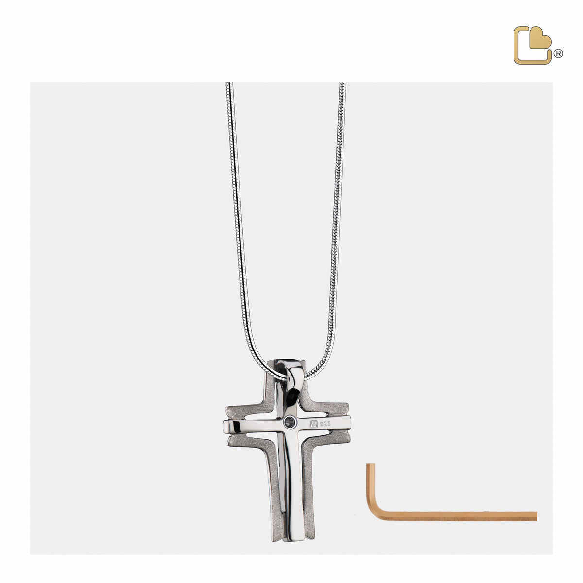 Cross Elegant Ashes Pendant Brushed Ruthenium