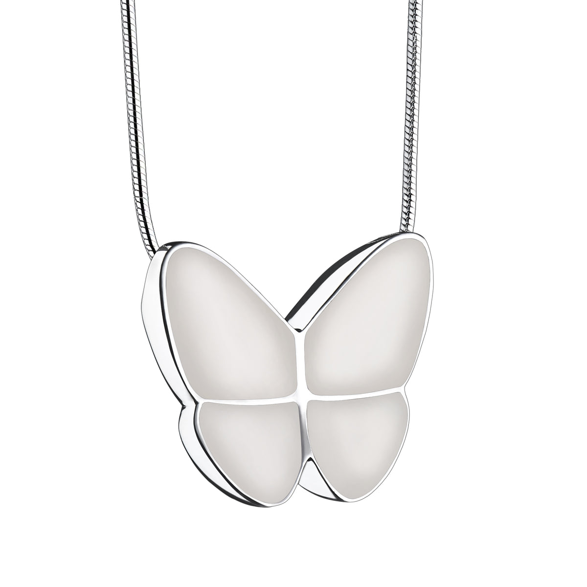 Wings of Hope Pearl Butterfly Sterling Silver Cremation Pendant