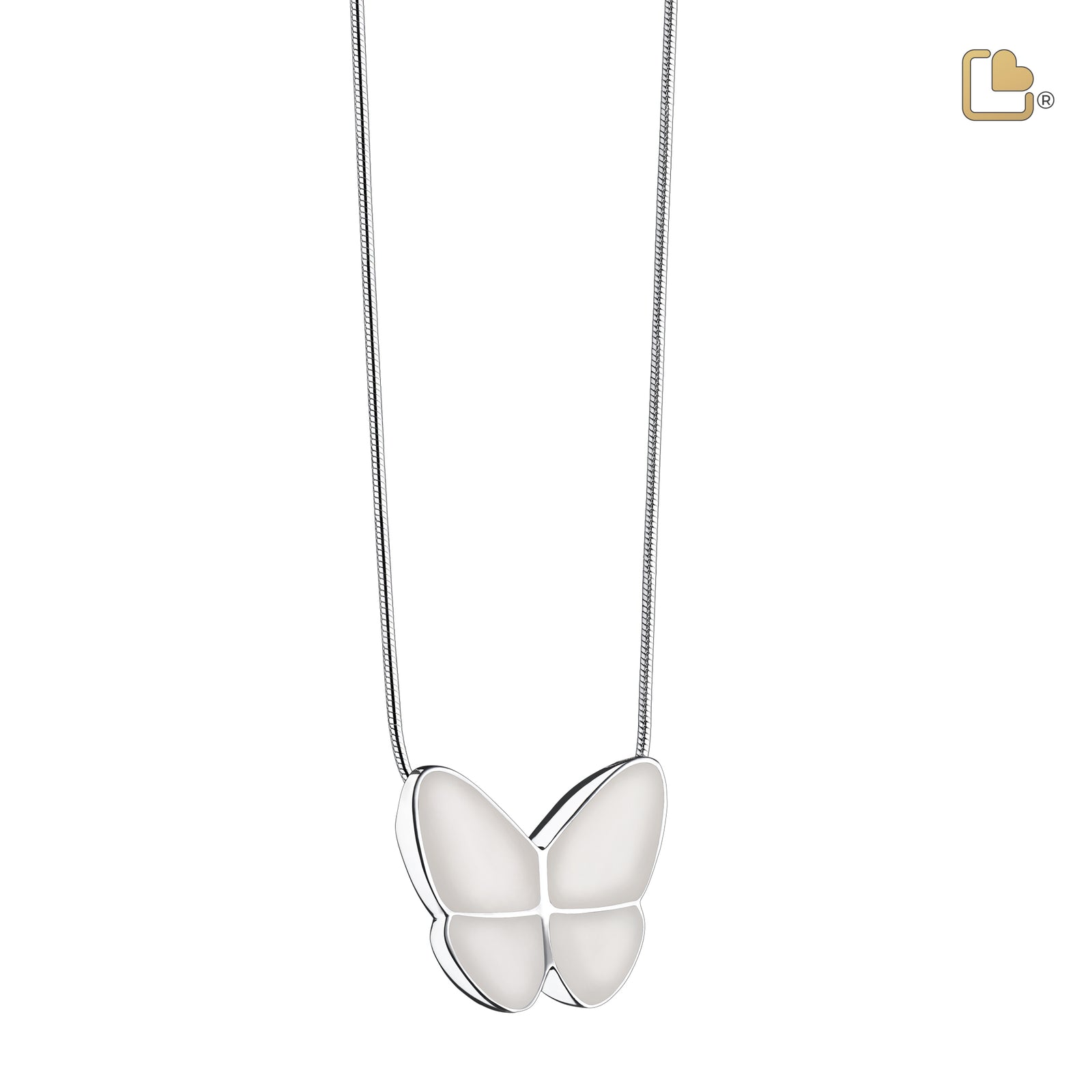 Wings of Hope Pearl Butterfly Sterling Silver Cremation Pendant