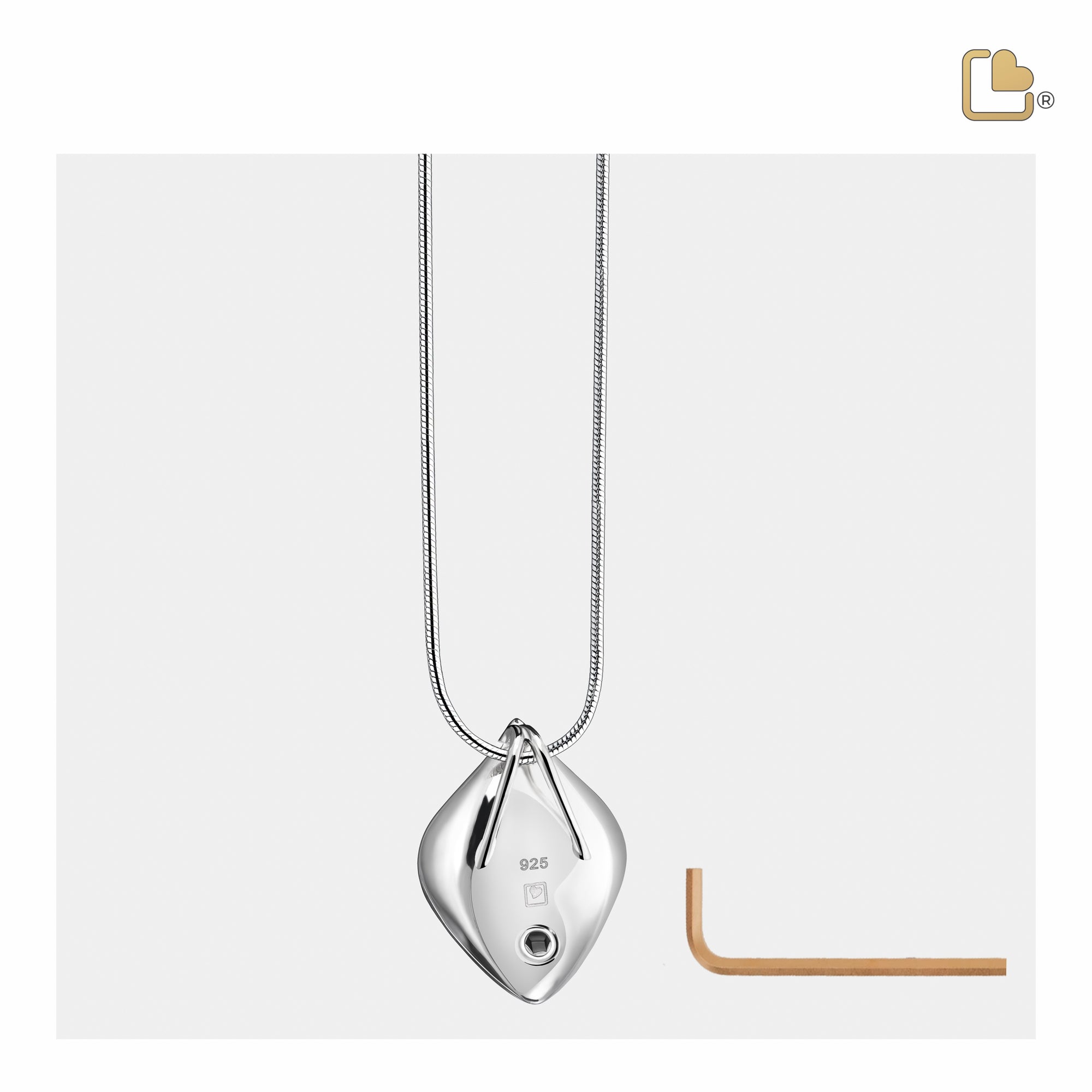 white gold calla lily necklace GetUrns Calla Lily Gold Vermeil Two Tone Sterling Silver Cremation Pendant