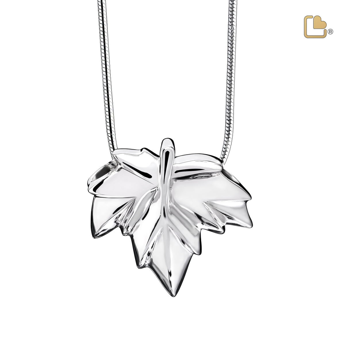 Autumn Leaf Sterling Silver Cremation Pendant