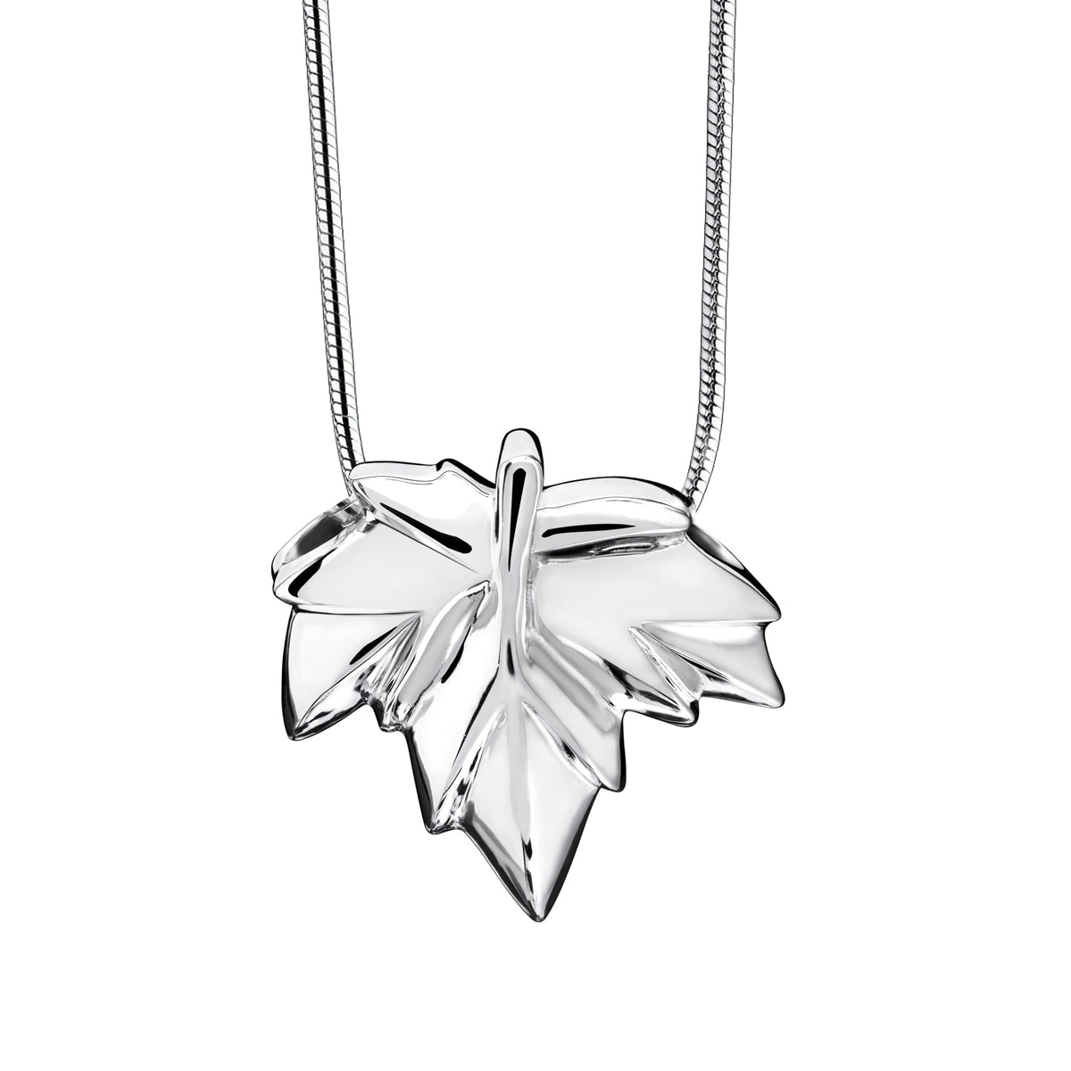 Autumn Leaf Sterling Silver Cremation Pendant