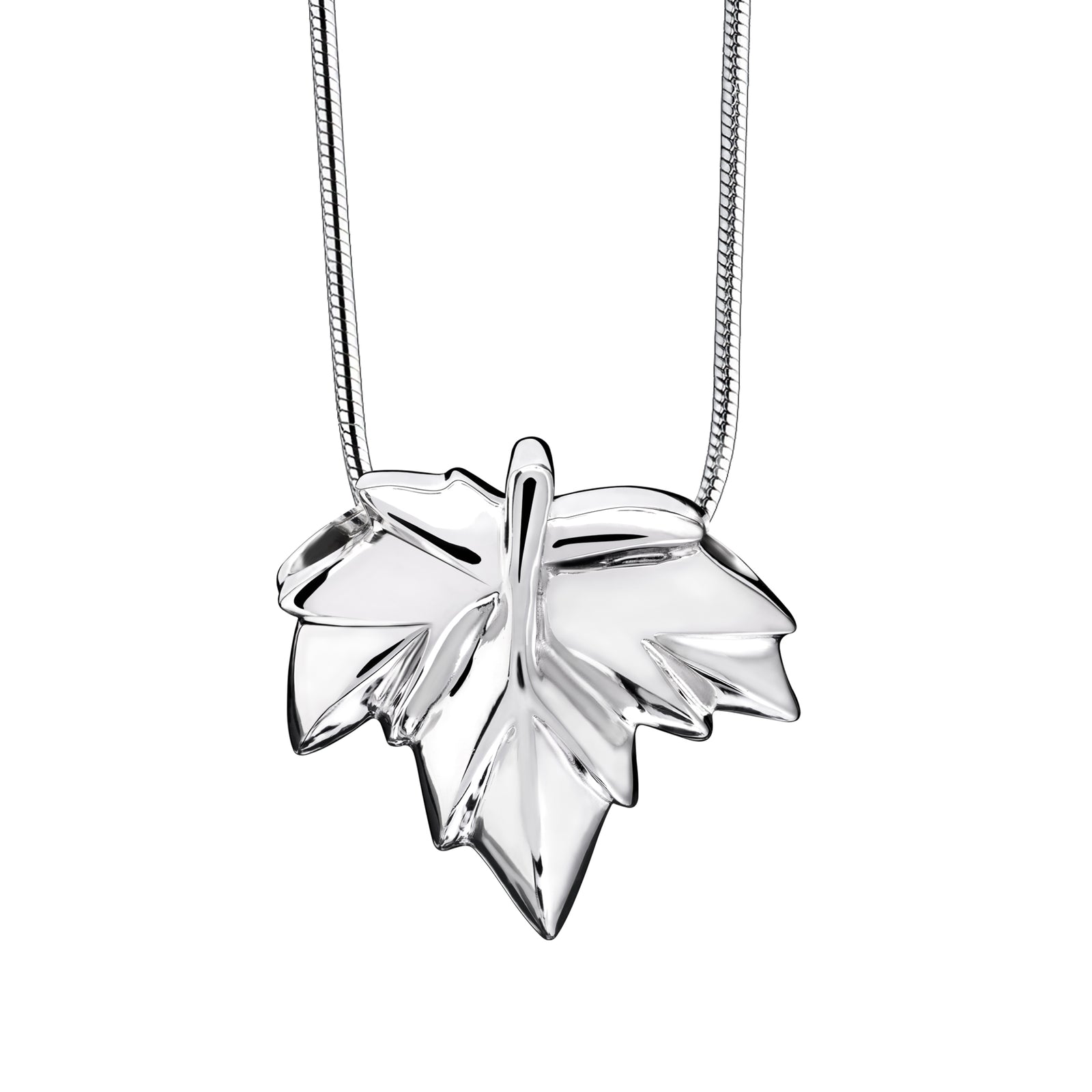Autumn Leaf Sterling Silver Cremation Pendant