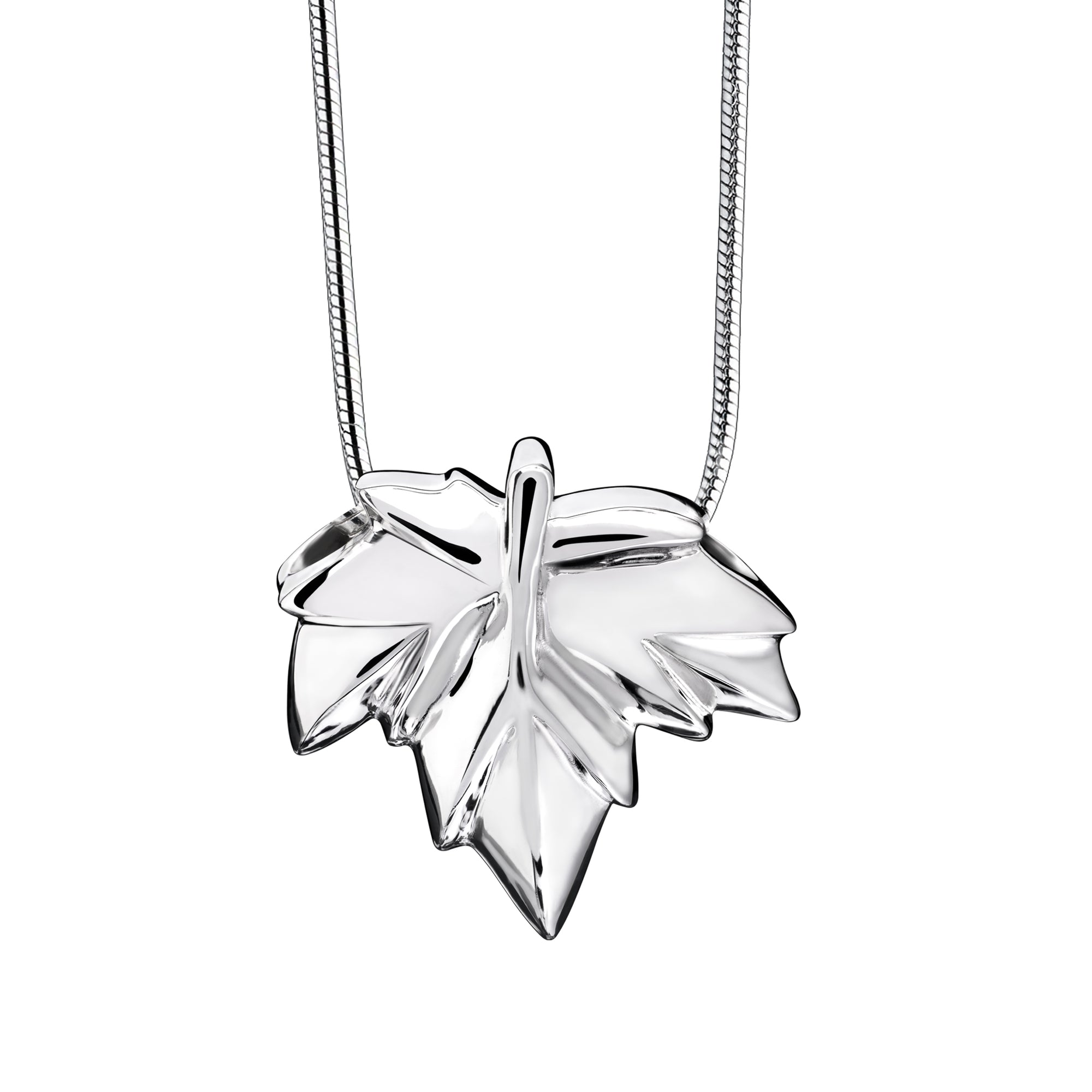 Autumn Leaf Sterling Silver Cremation Pendant