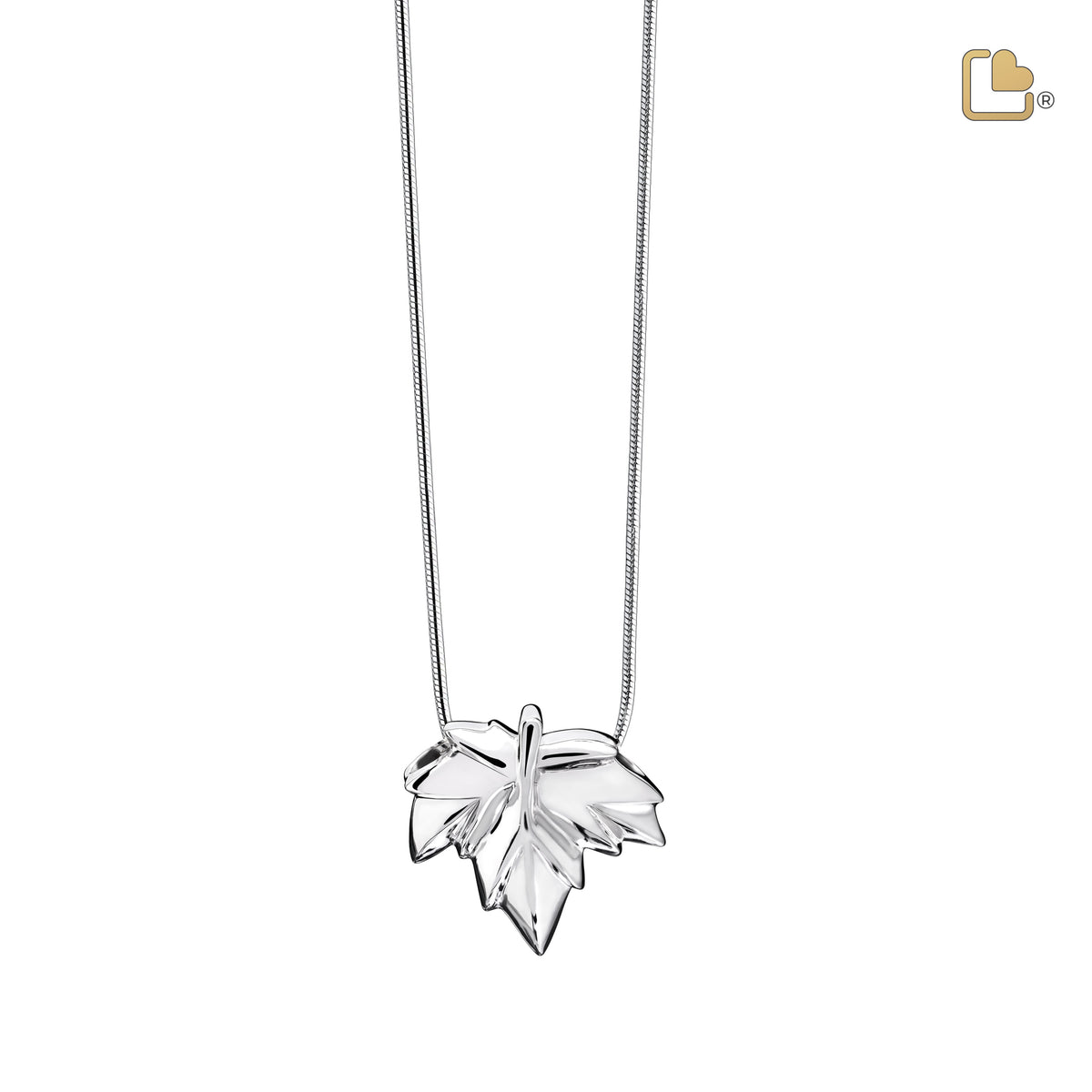 Autumn Leaf Sterling Silver Cremation Pendant